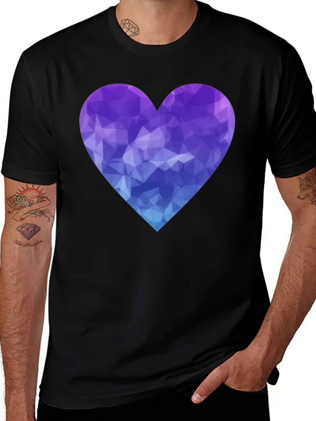 Geometric Heart Graphic T-Shirt
