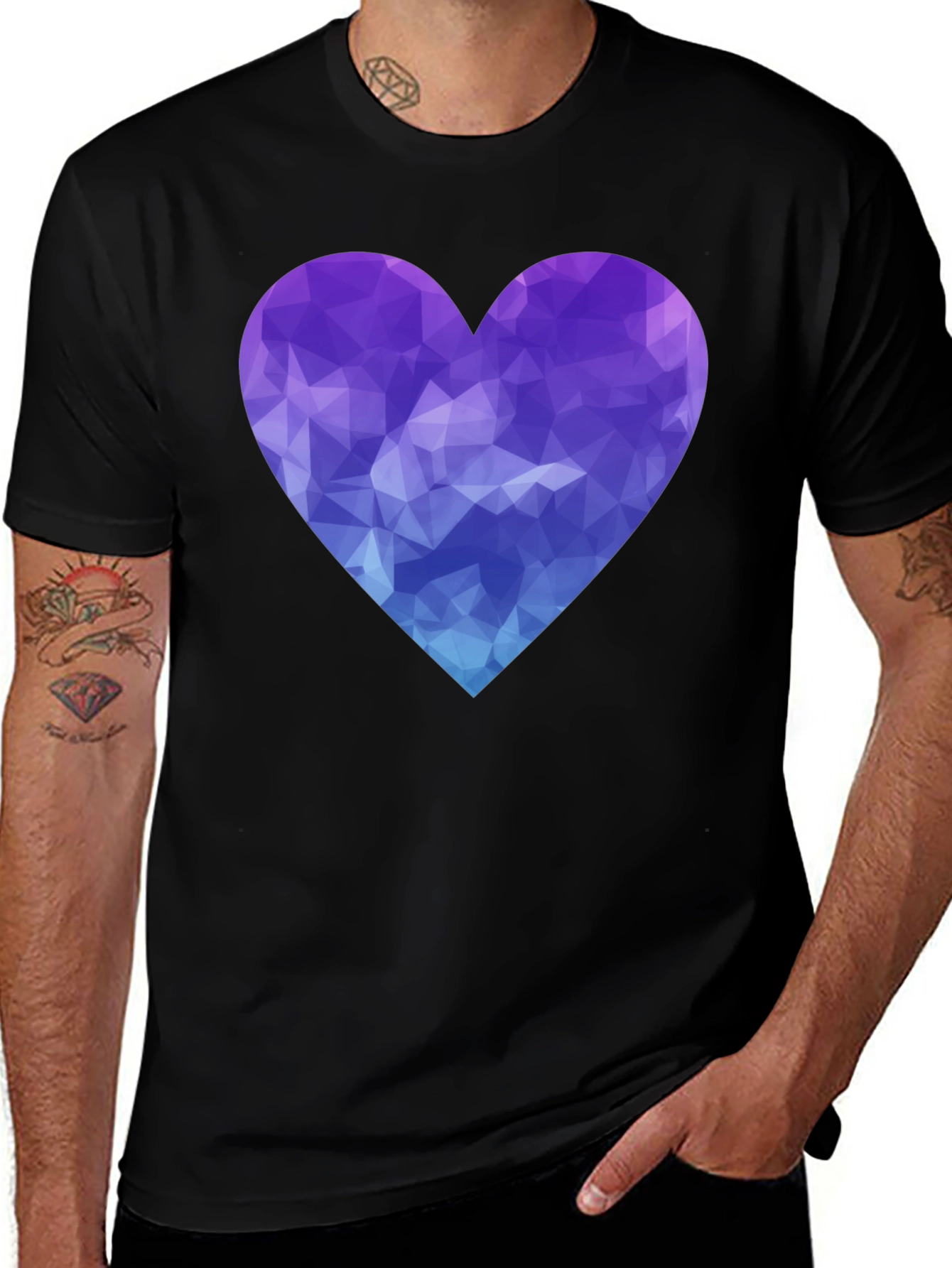 Geometric Heart Graphic T-Shirt