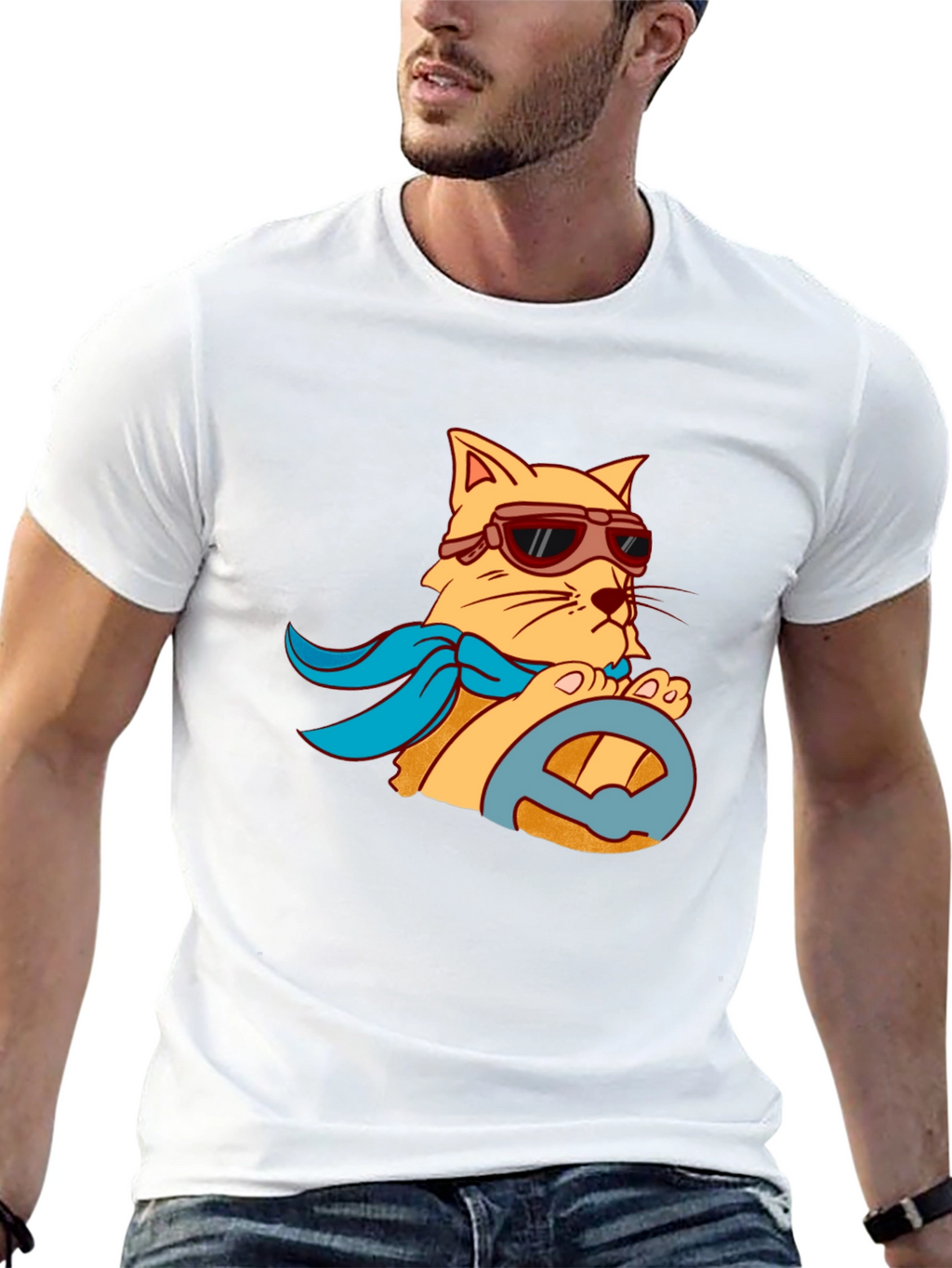 Driver Cat Graphic Tee - Cool & Comfy