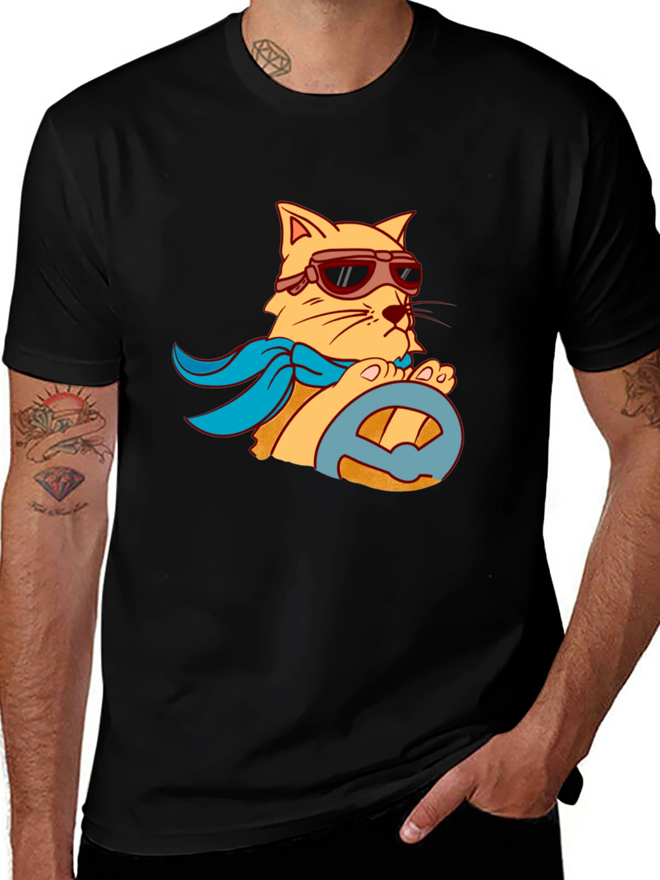Driver Cat Graphic Tee - Cool & Comfy