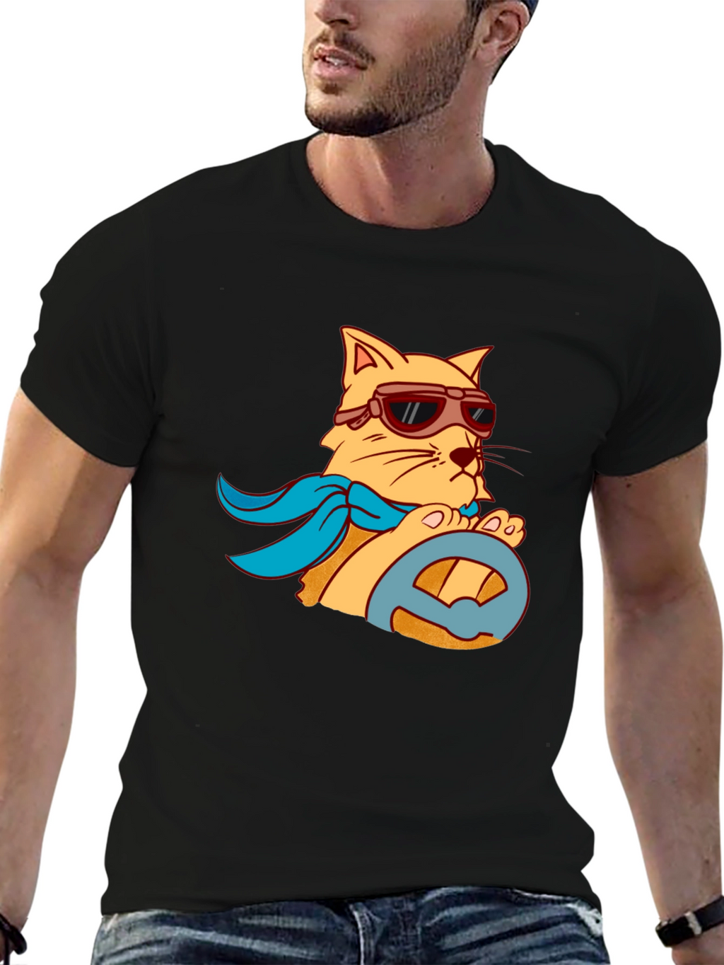 Driver Cat Graphic Tee - Cool & Comfy