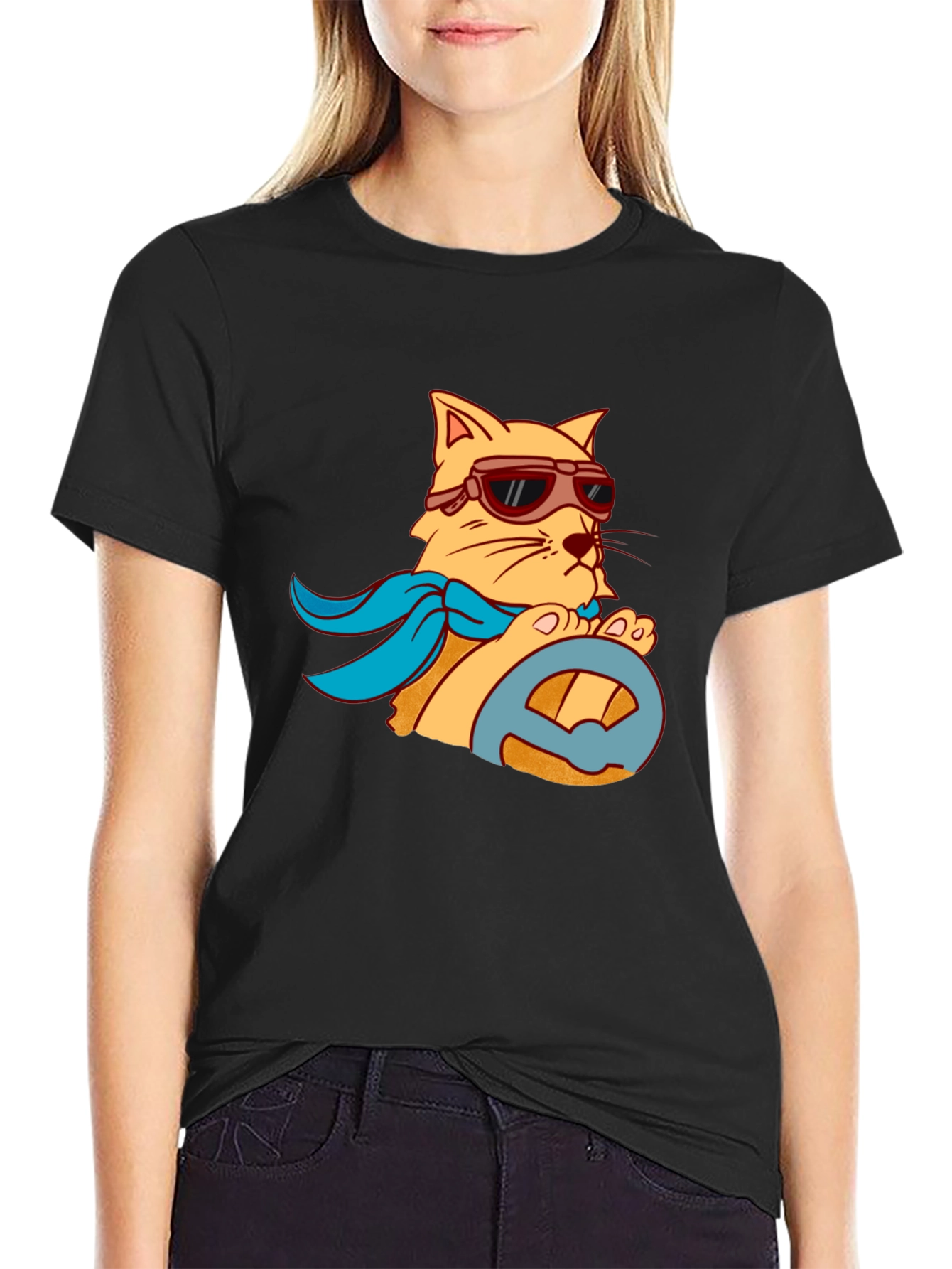 Driver Cat Graphic Tee - Cool & Comfy