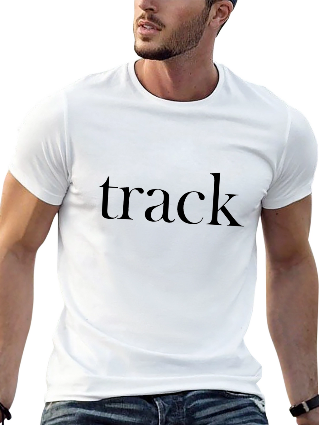 Track Black Graphic Tee