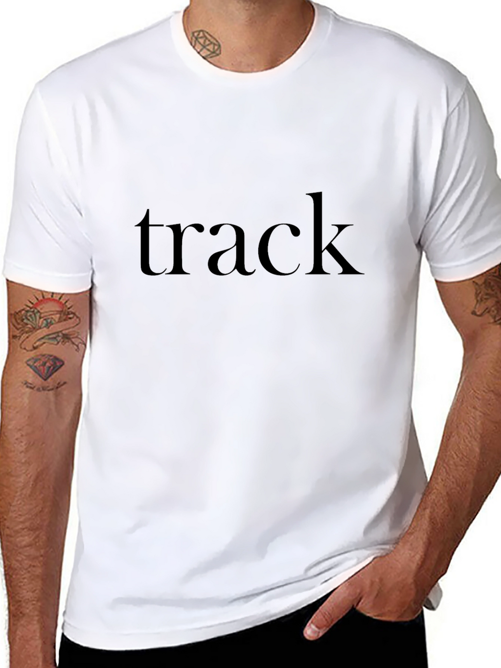 Track Black Graphic Tee