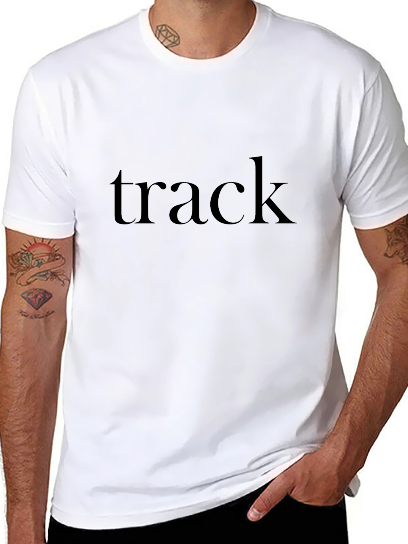 Track Black Graphic Tee