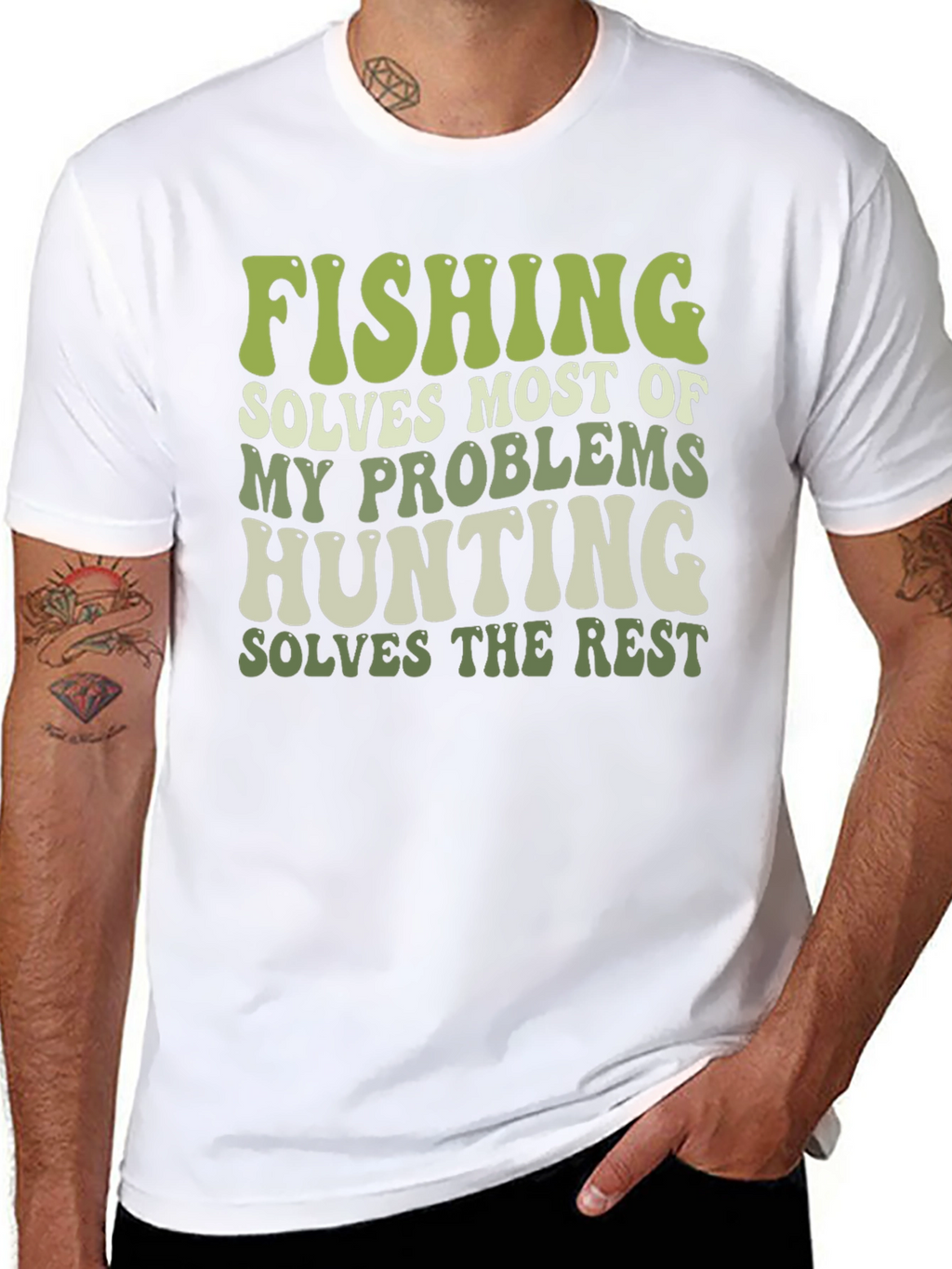Fishing & Hunting Graphic T-Shirt