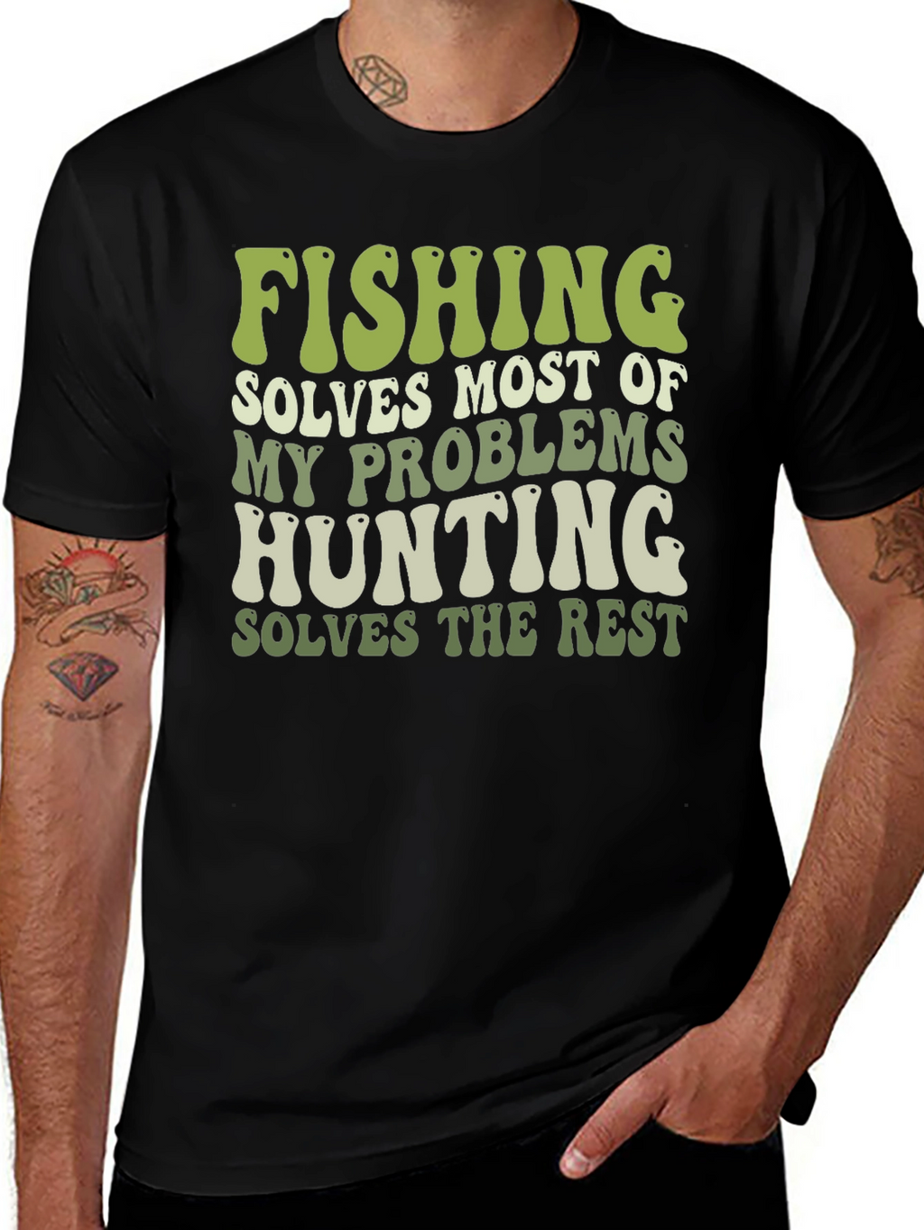 Fishing & Hunting Graphic T-Shirt
