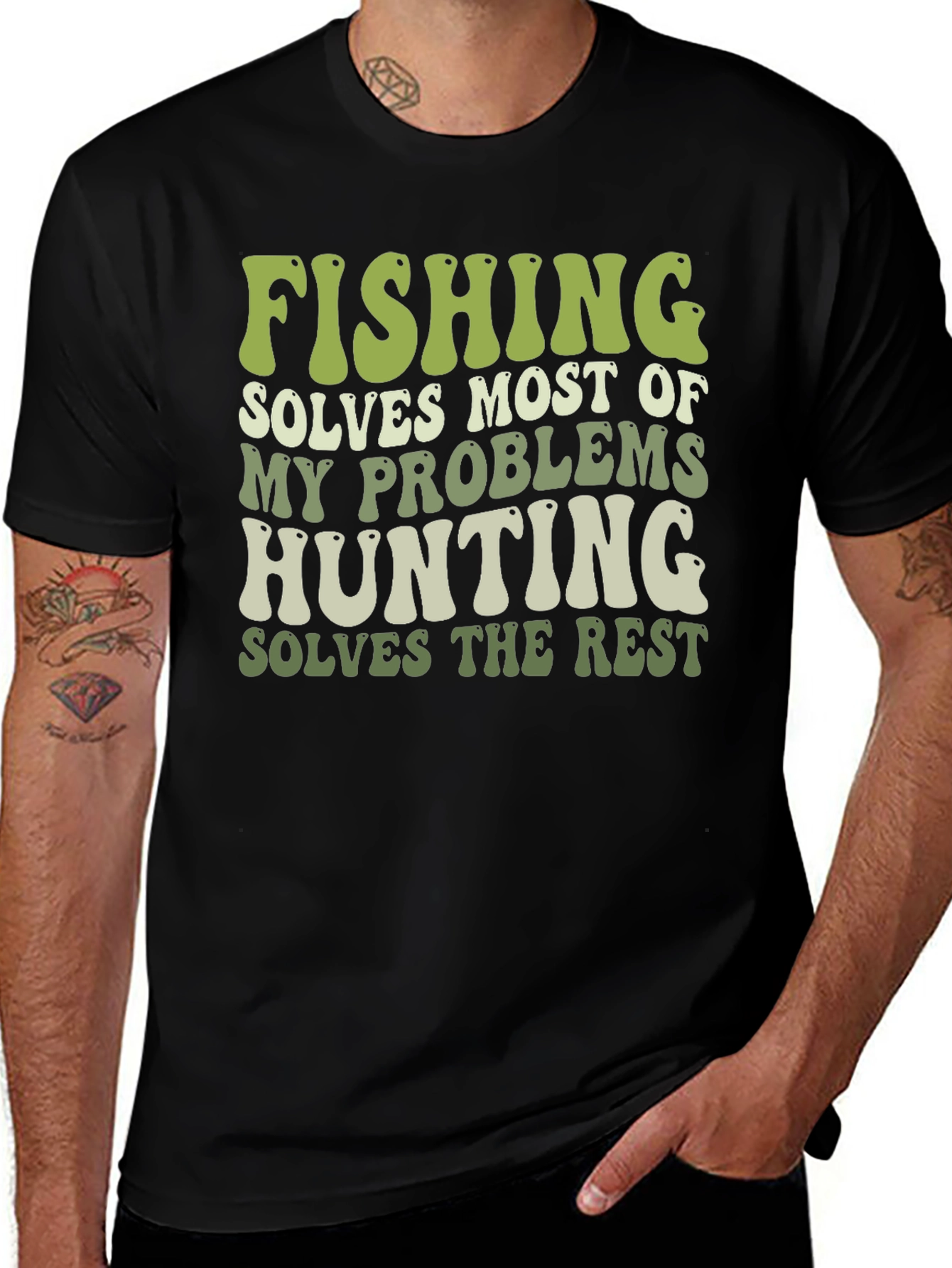 Fishing & Hunting Graphic T-Shirt