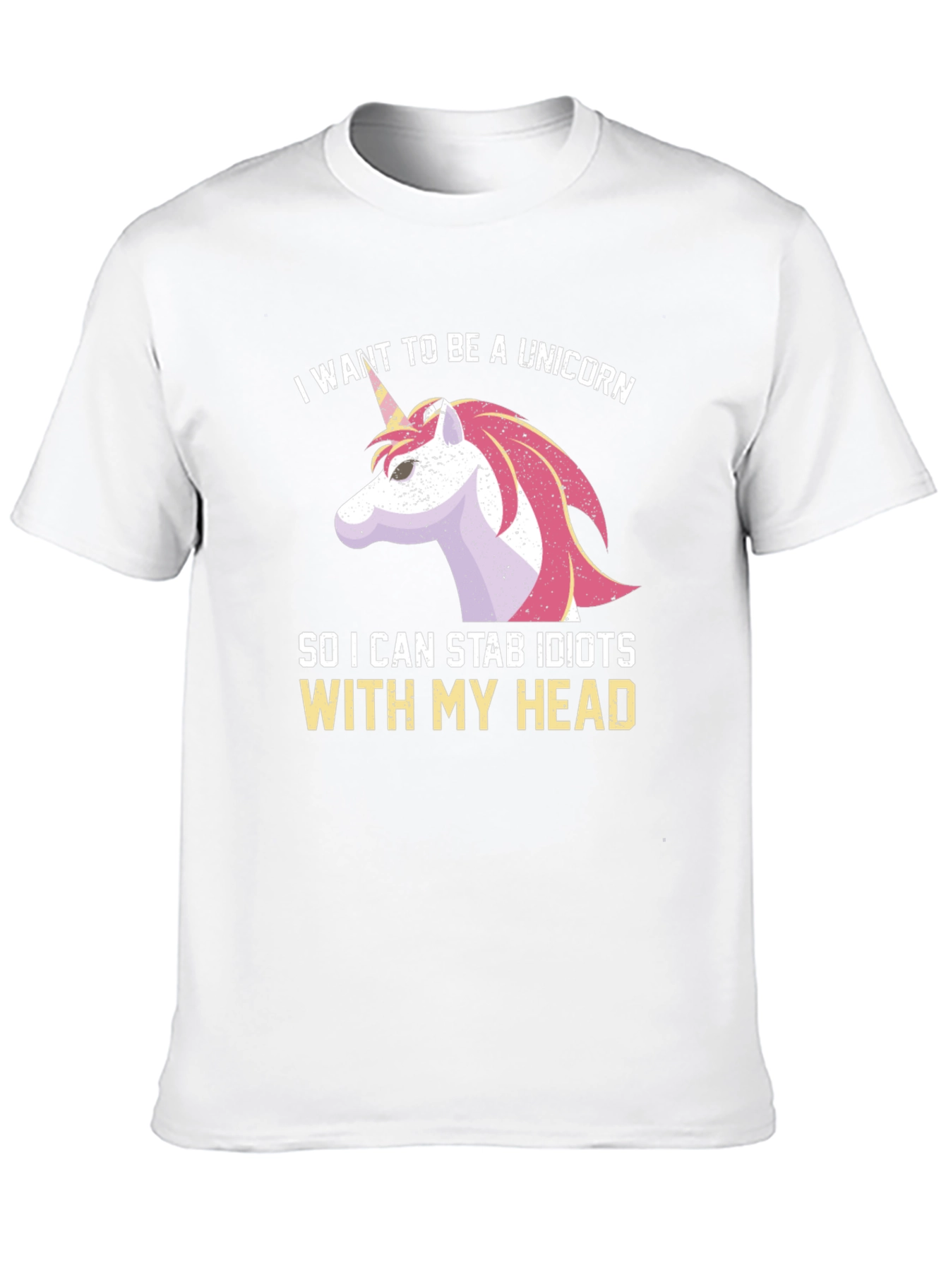 Unicorn Stab Idiots T-Shirt Funny Humor