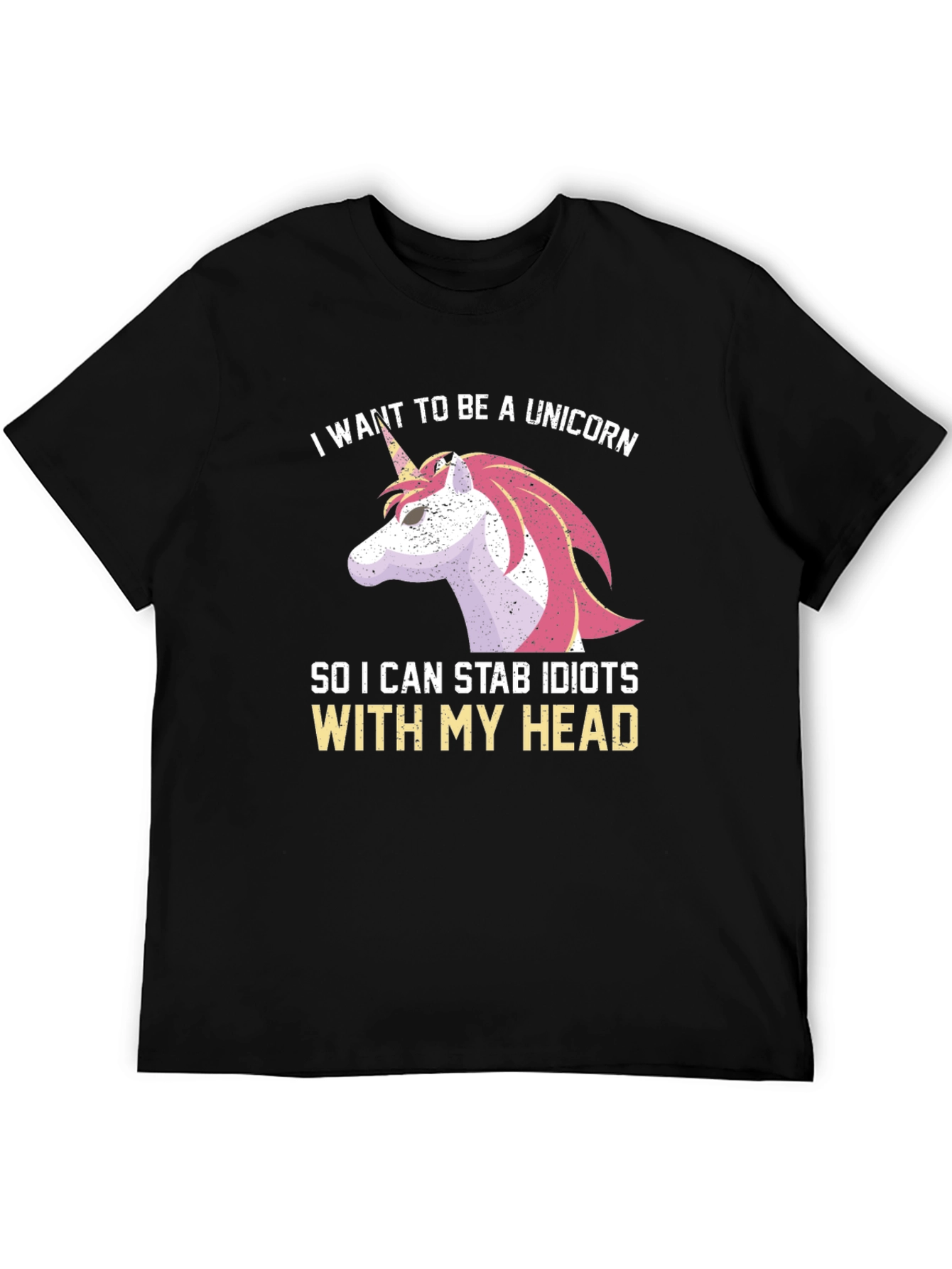 Unicorn Stab Idiots T-Shirt Funny Humor
