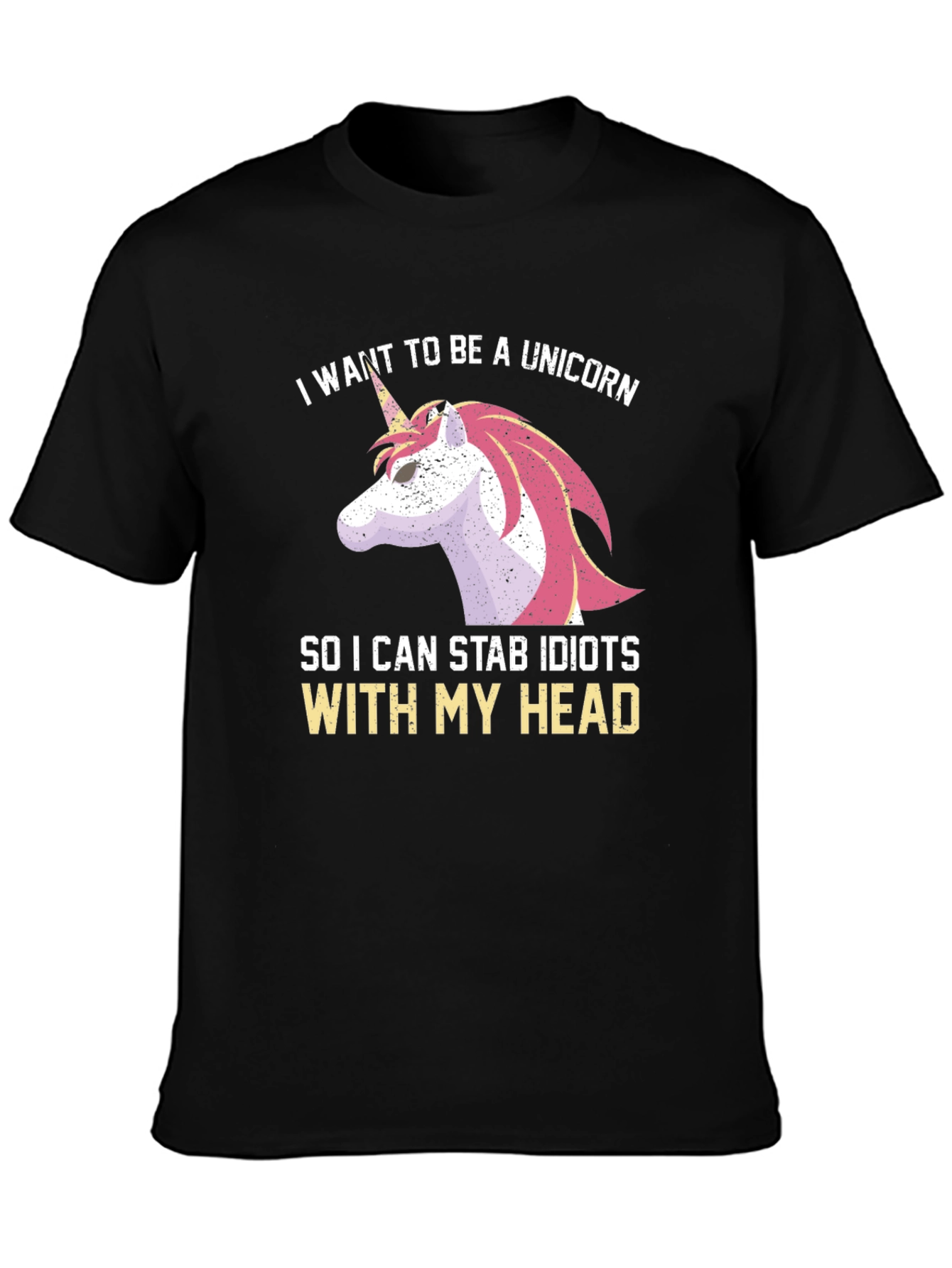 Unicorn Stab Idiots T-Shirt Funny Humor