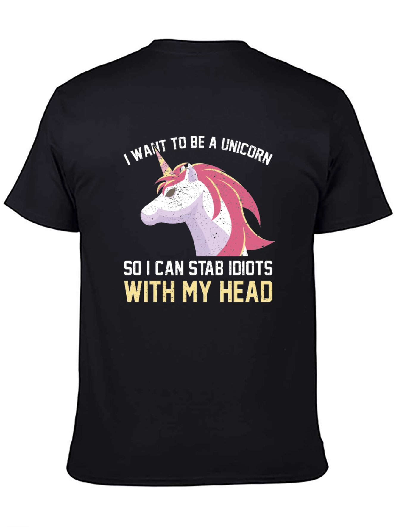 Unicorn Stab Idiots T-Shirt Funny Humor