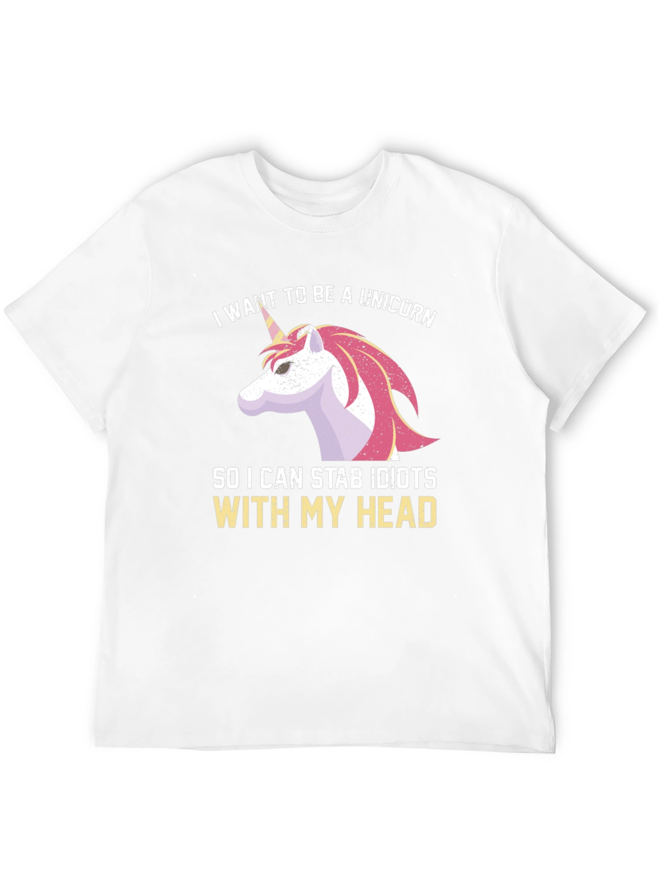 Unicorn Stab Idiots T-Shirt Funny Humor