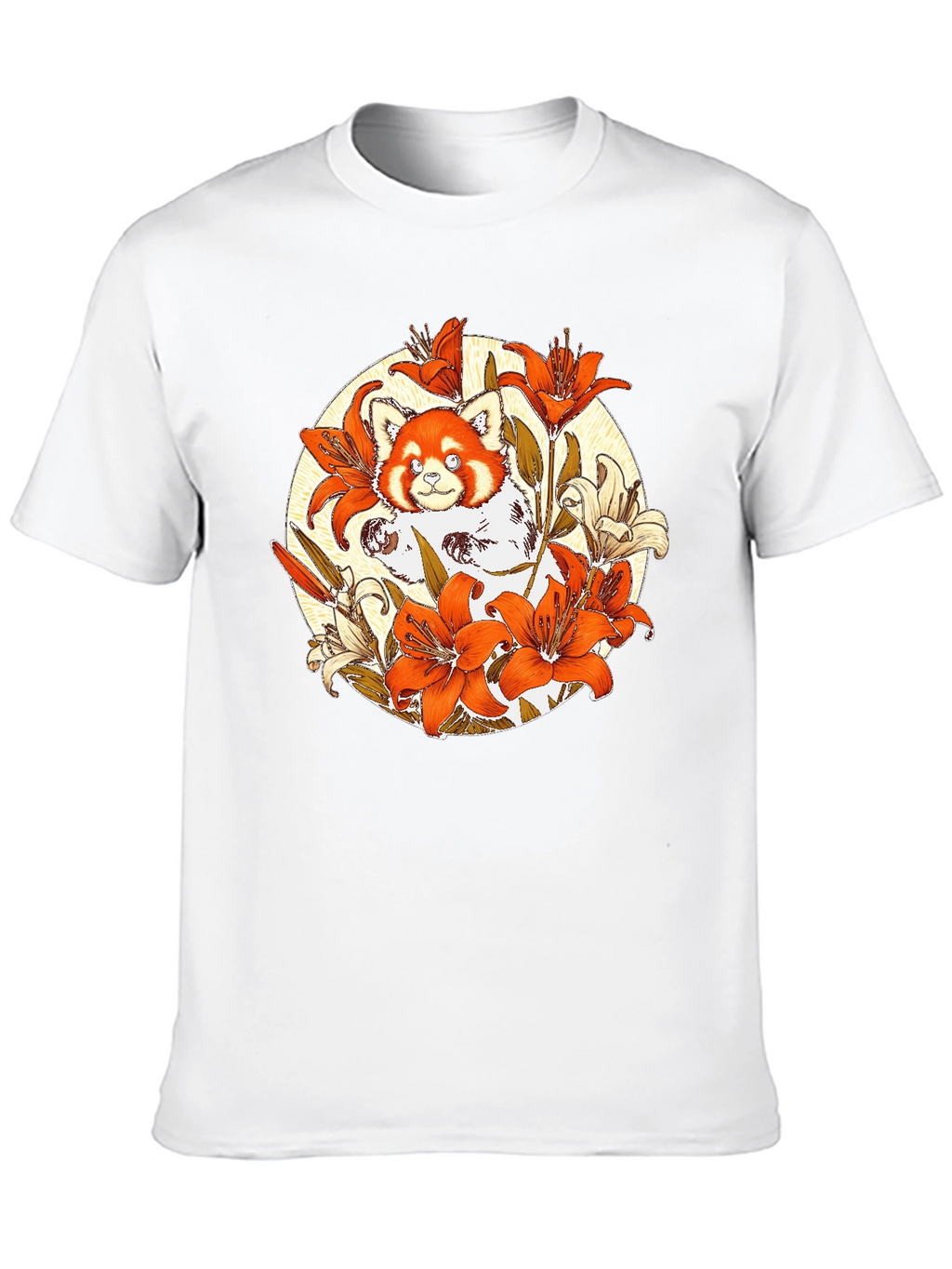 Red Panda Lily Graphic Tee