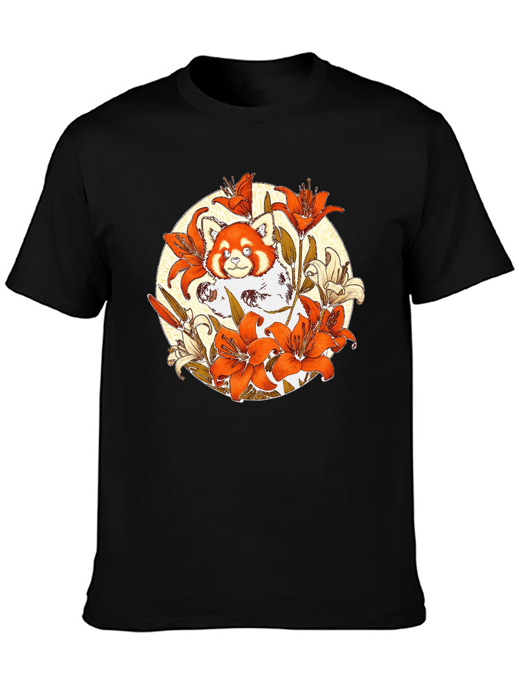 Red Panda Lily Graphic Tee