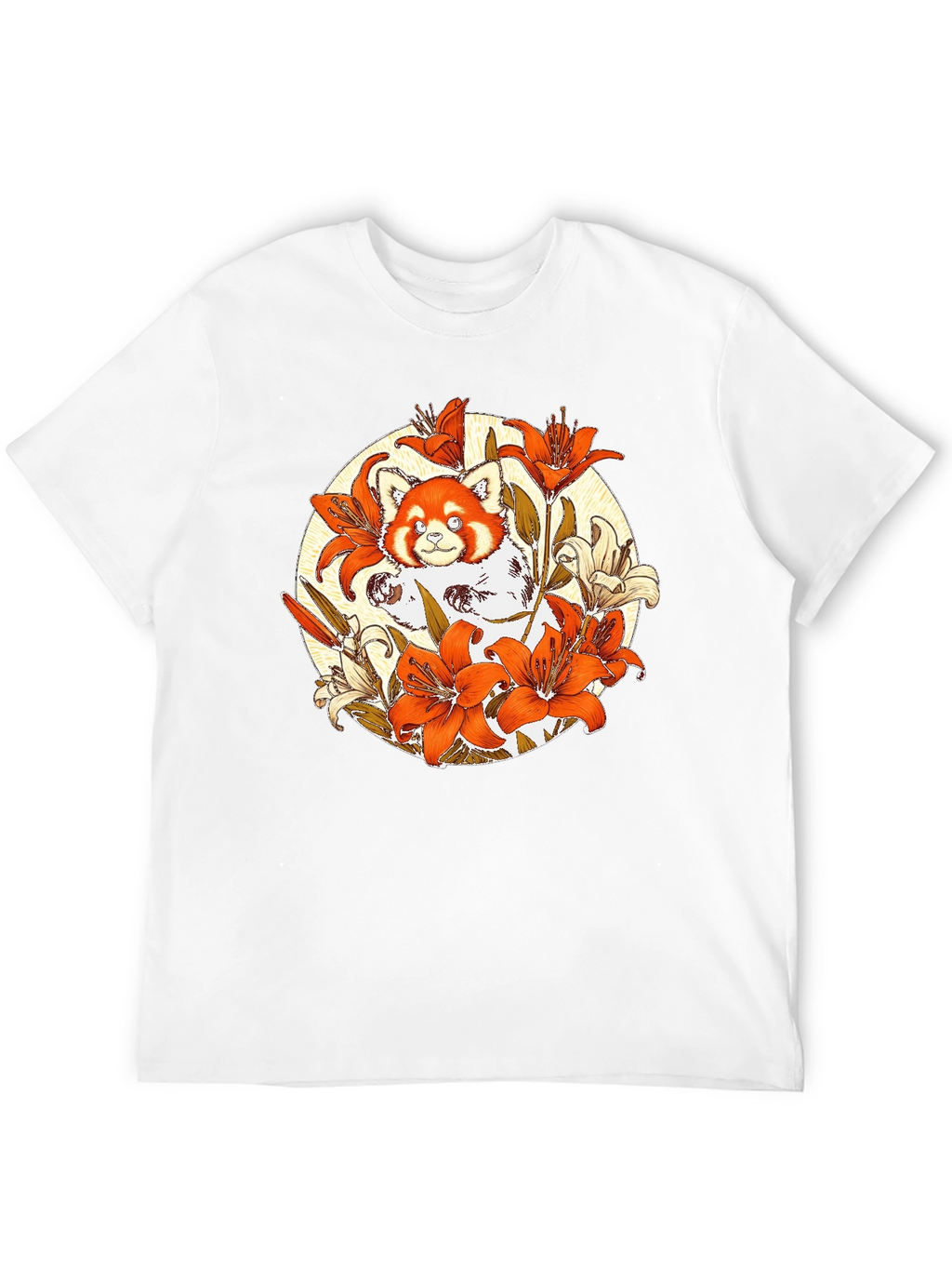 Red Panda Lily Graphic Tee