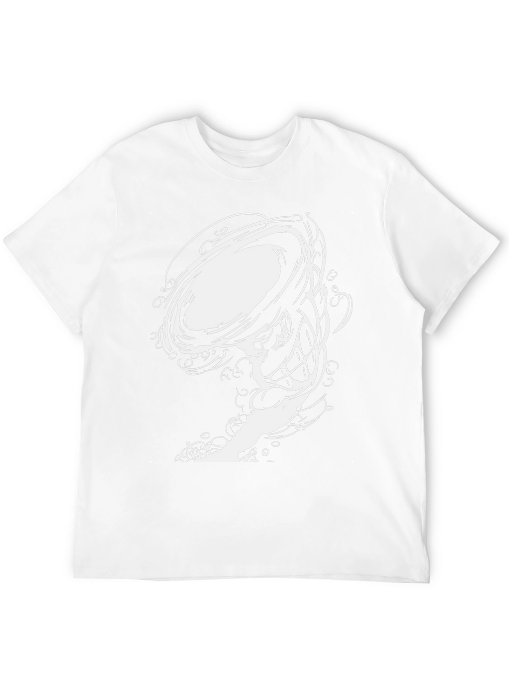 Abstract Swirl Graphic Black Tee