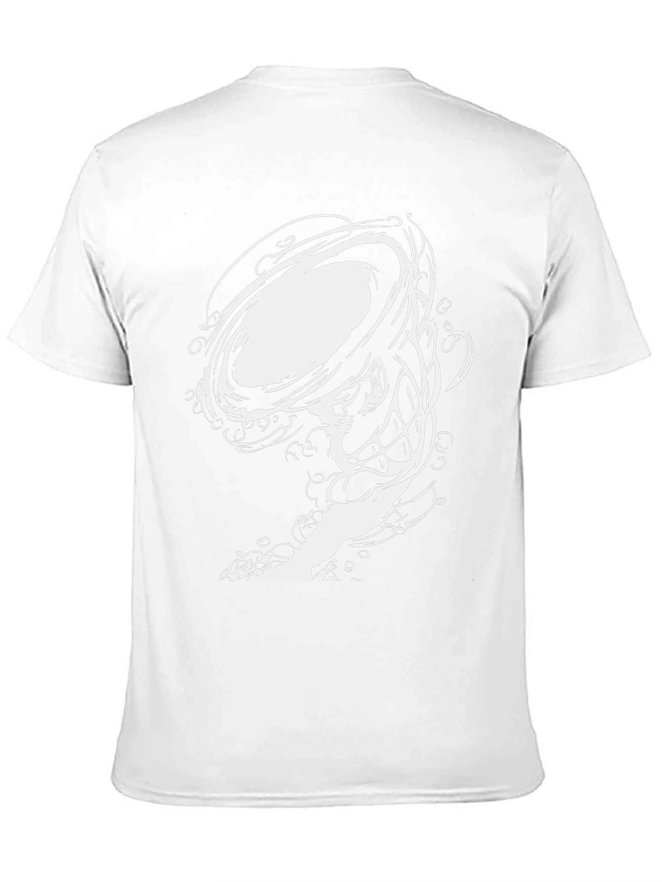 Abstract Swirl Graphic Black Tee