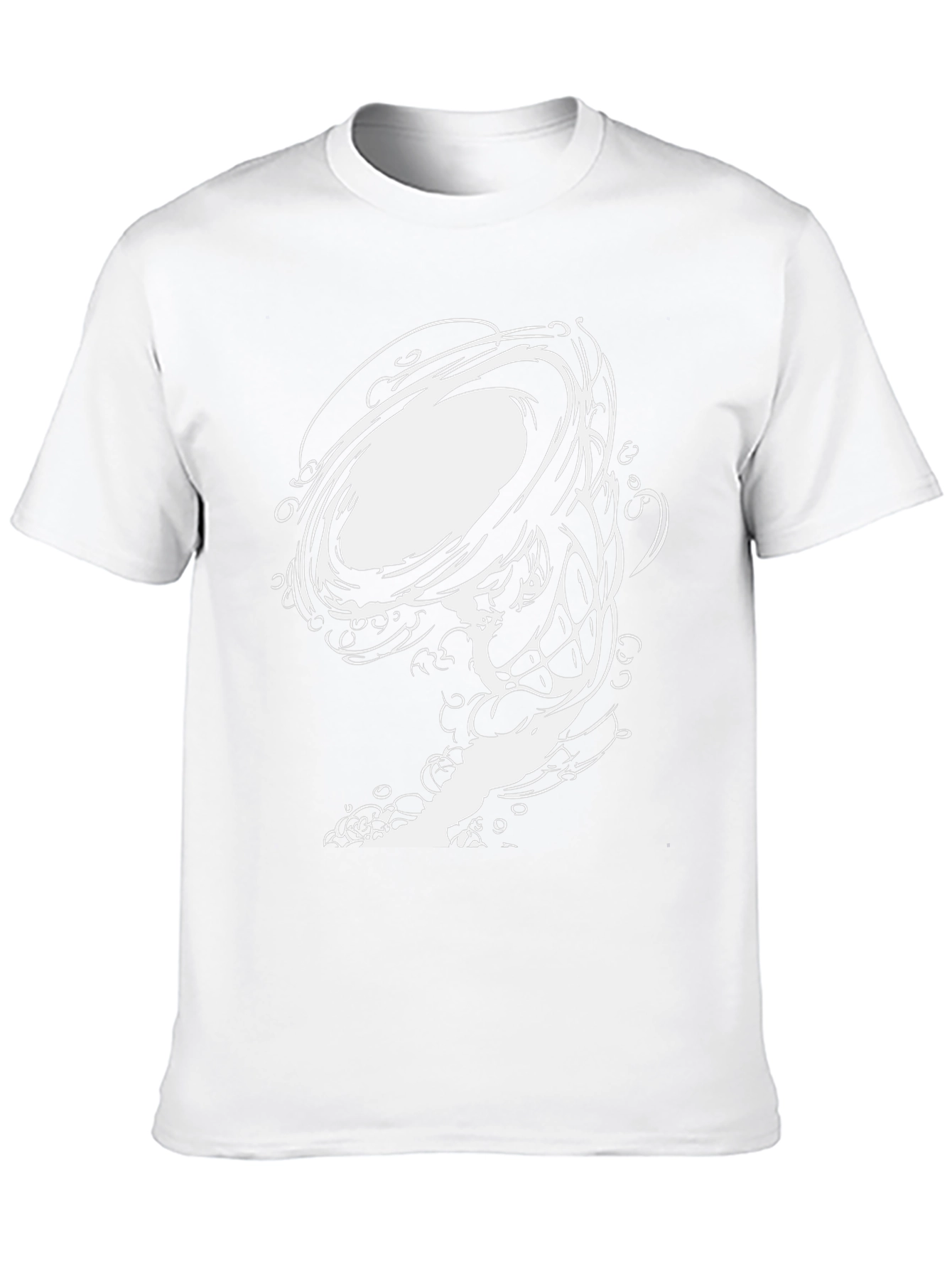 Abstract Swirl Graphic Black Tee