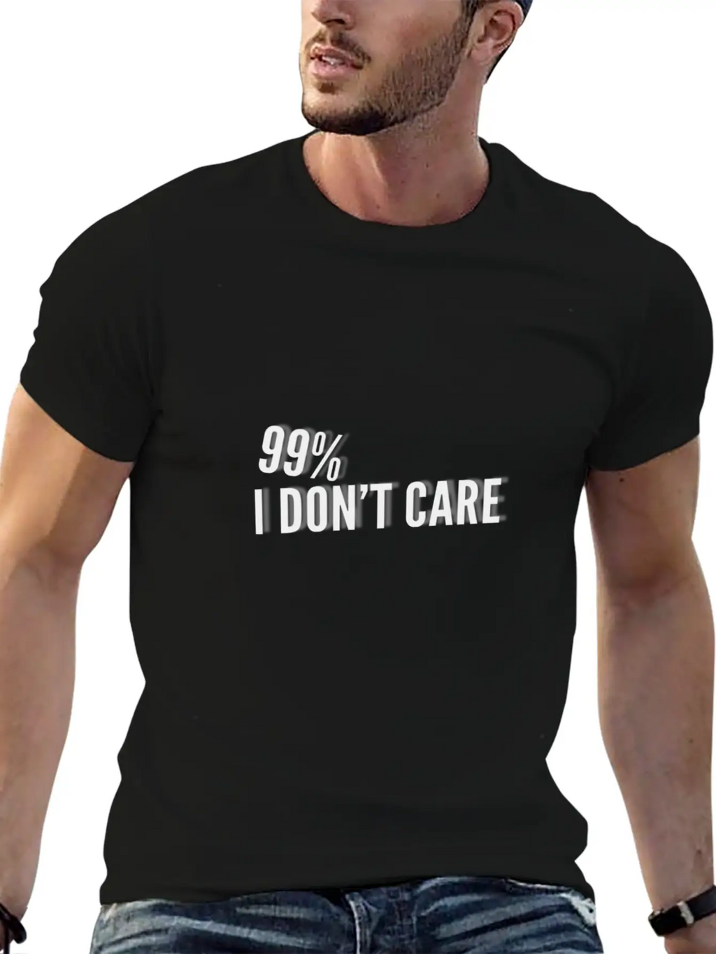 99% I Don't Care Unisex Short Sleeve Soft Cotton T-Shirt – Casual Everyday Wear