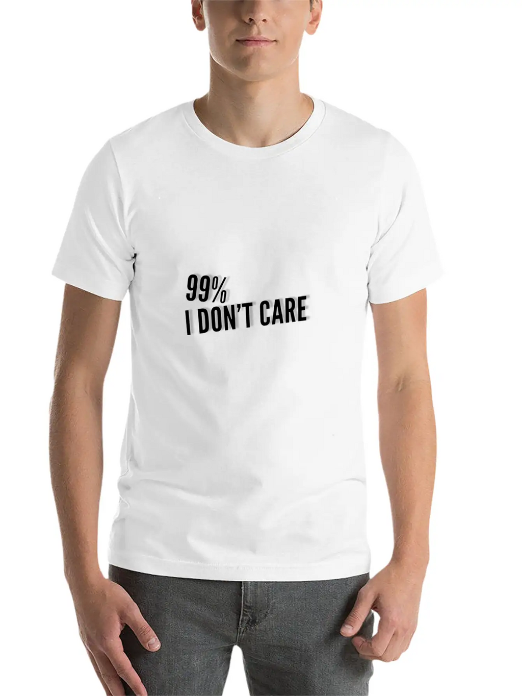 99% I Don't Care Unisex Short Sleeve Soft Cotton T-Shirt – Casual Everyday Wear