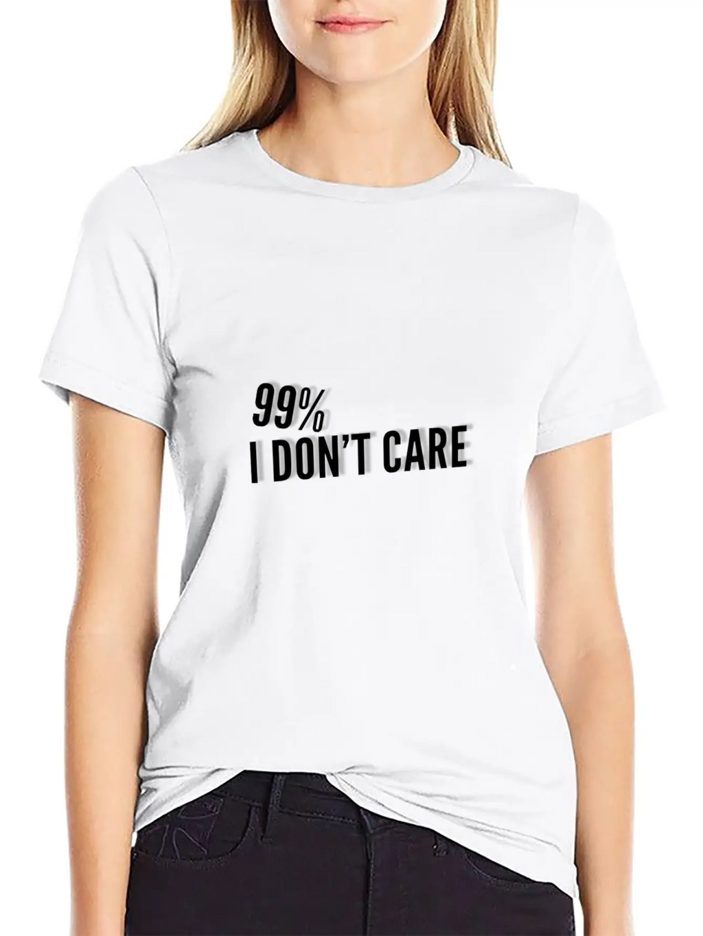 99% I Don't Care Unisex Short Sleeve Soft Cotton T-Shirt – Casual Everyday Wear