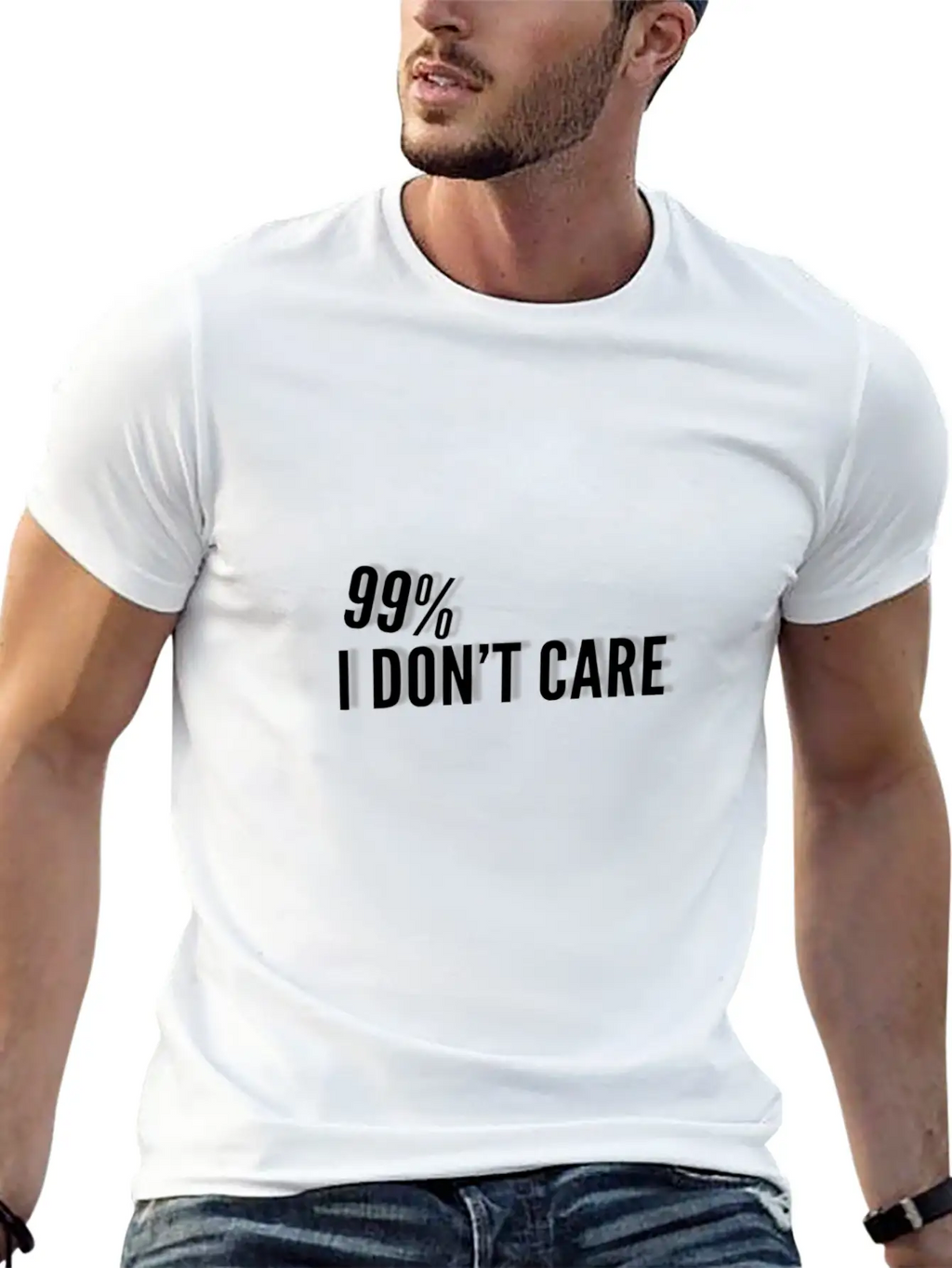 99% I Don't Care Unisex Short Sleeve Soft Cotton T-Shirt – Casual Everyday Wear