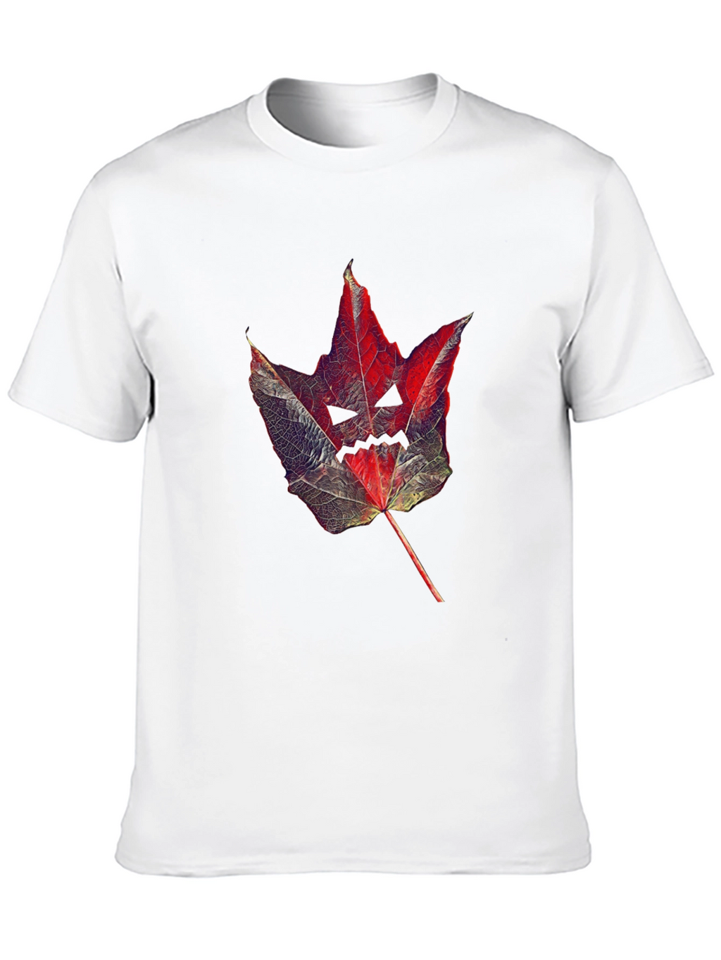 Spooky Leaf Graphic Tee - Halloween Shirt