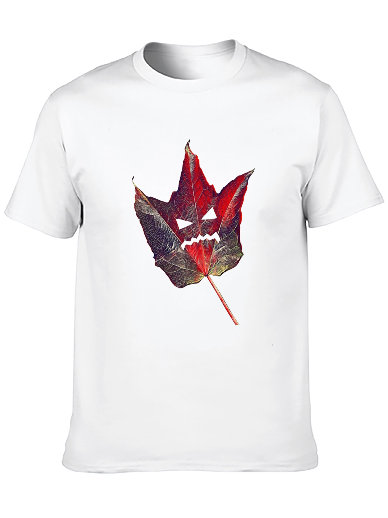 Spooky Leaf Graphic Tee - Halloween Shirt