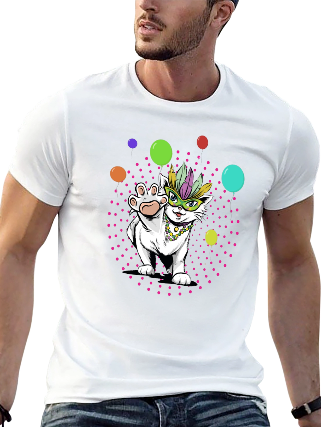 Mardi Gras Cat T-Shirt