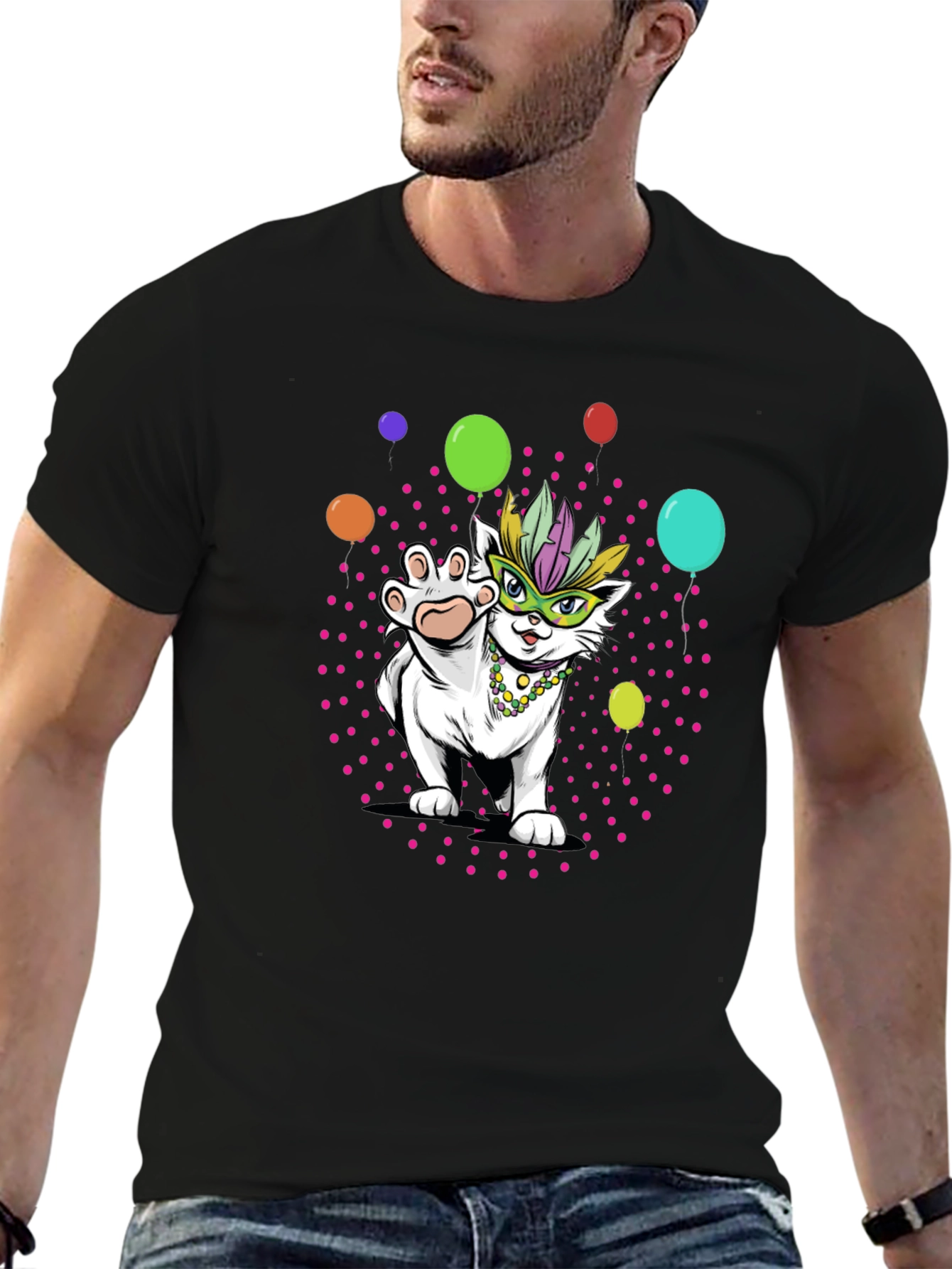 Mardi Gras Cat T-Shirt