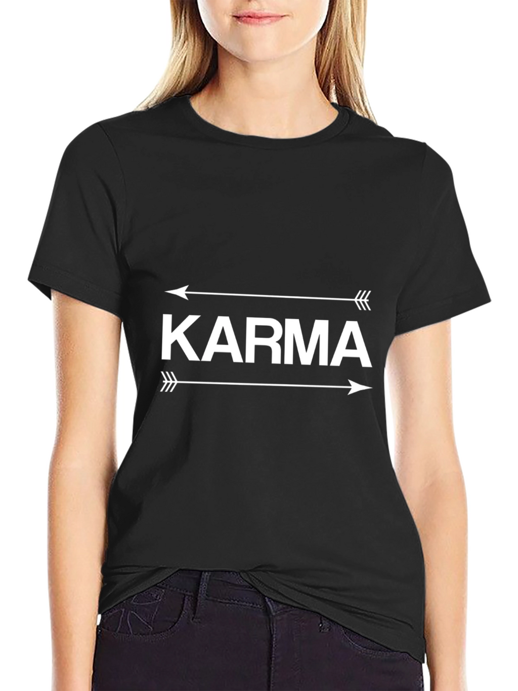 Karma Arrow Graphic Tee - Unisex Black T-Shirt