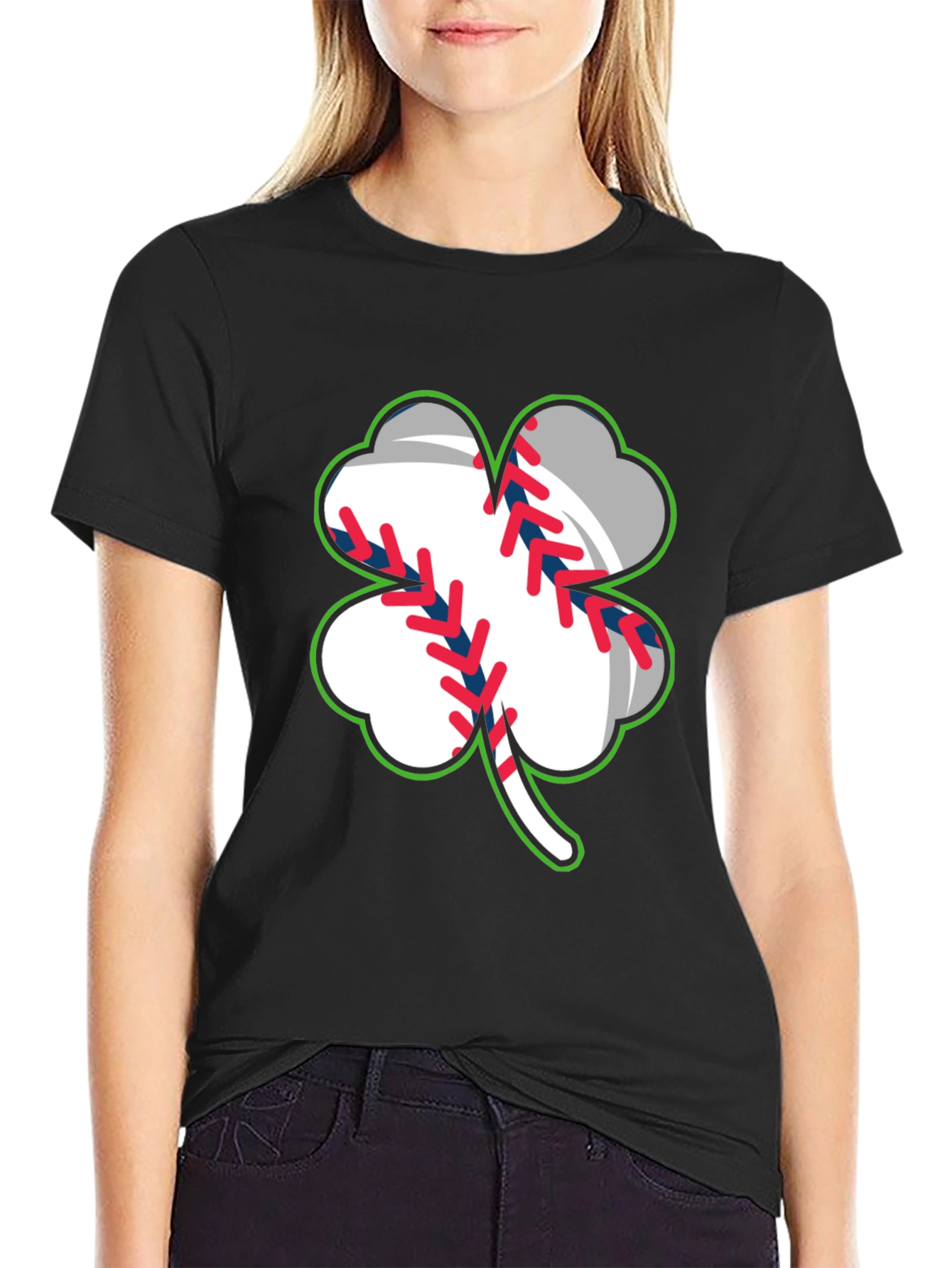 Shamrock Baseball T-Shirt - St. Patricks Day Luck!