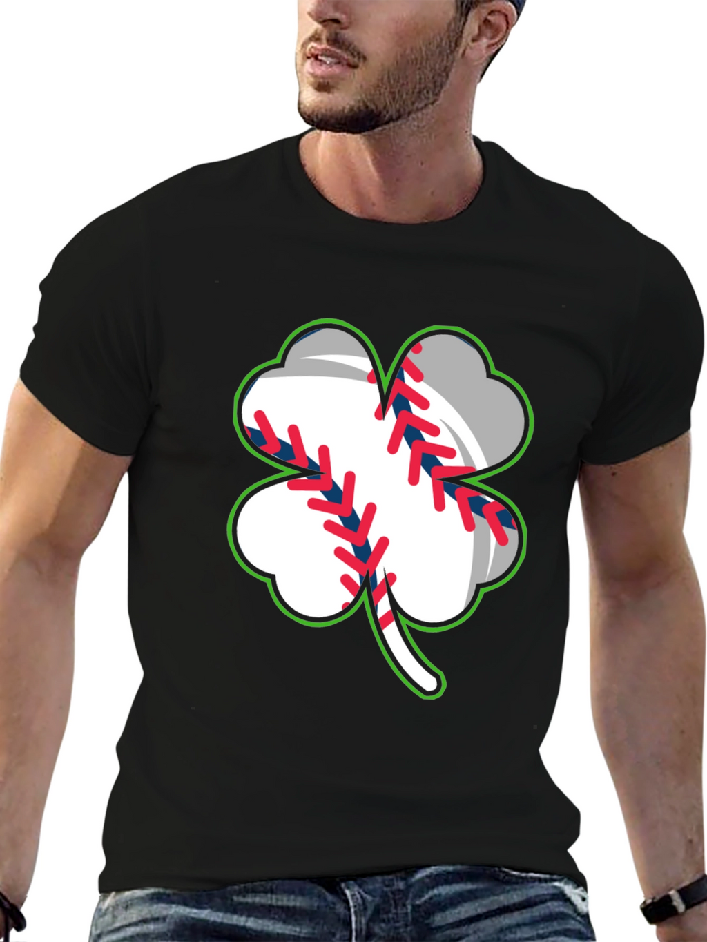 Shamrock Baseball T-Shirt - St. Patricks Day Luck!