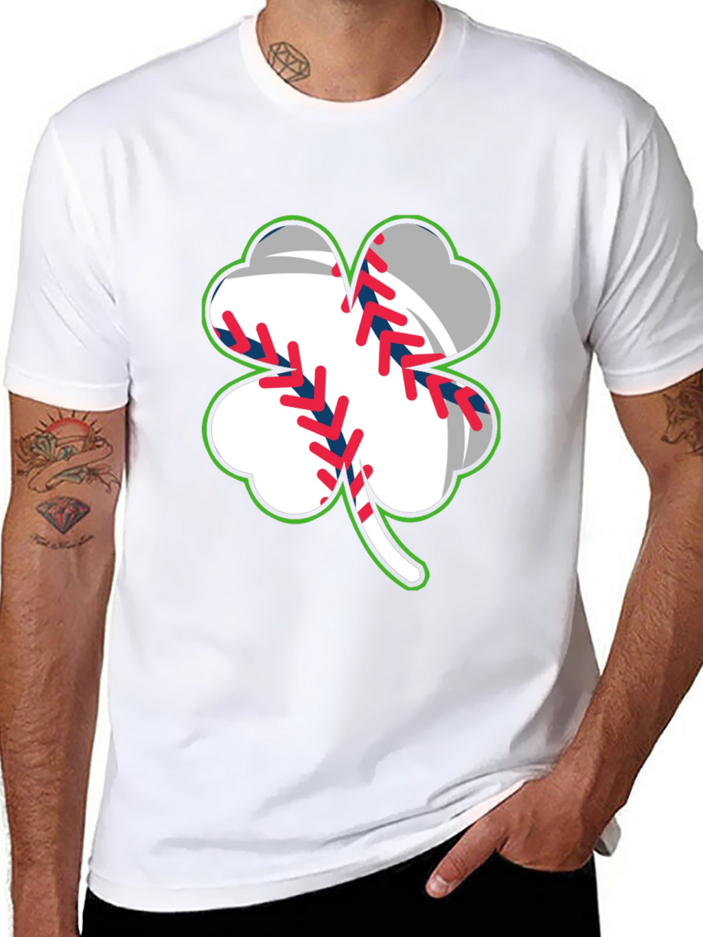 Shamrock Baseball T-Shirt - St. Patricks Day Luck!