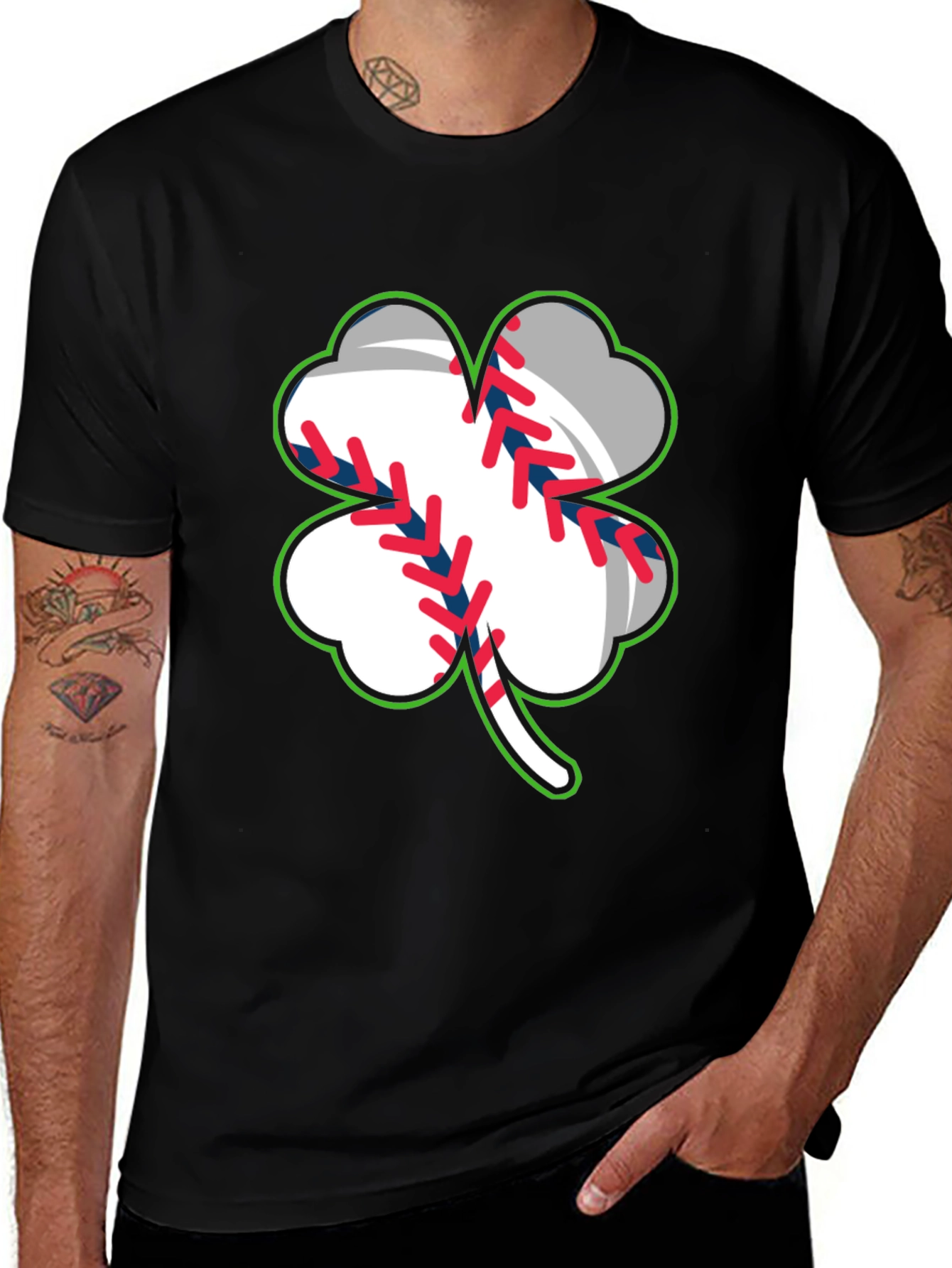 Shamrock Baseball T-Shirt - St. Patricks Day Luck!