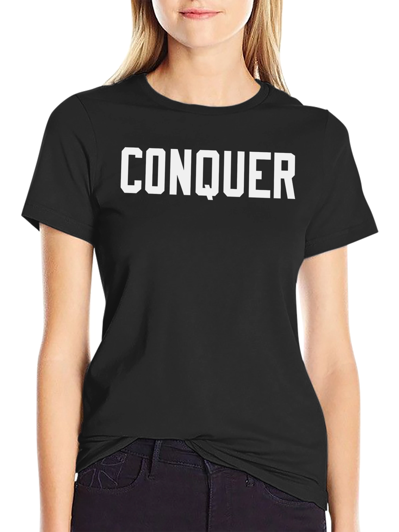 Conquer Graphic Tee - Bold Statement Shirt