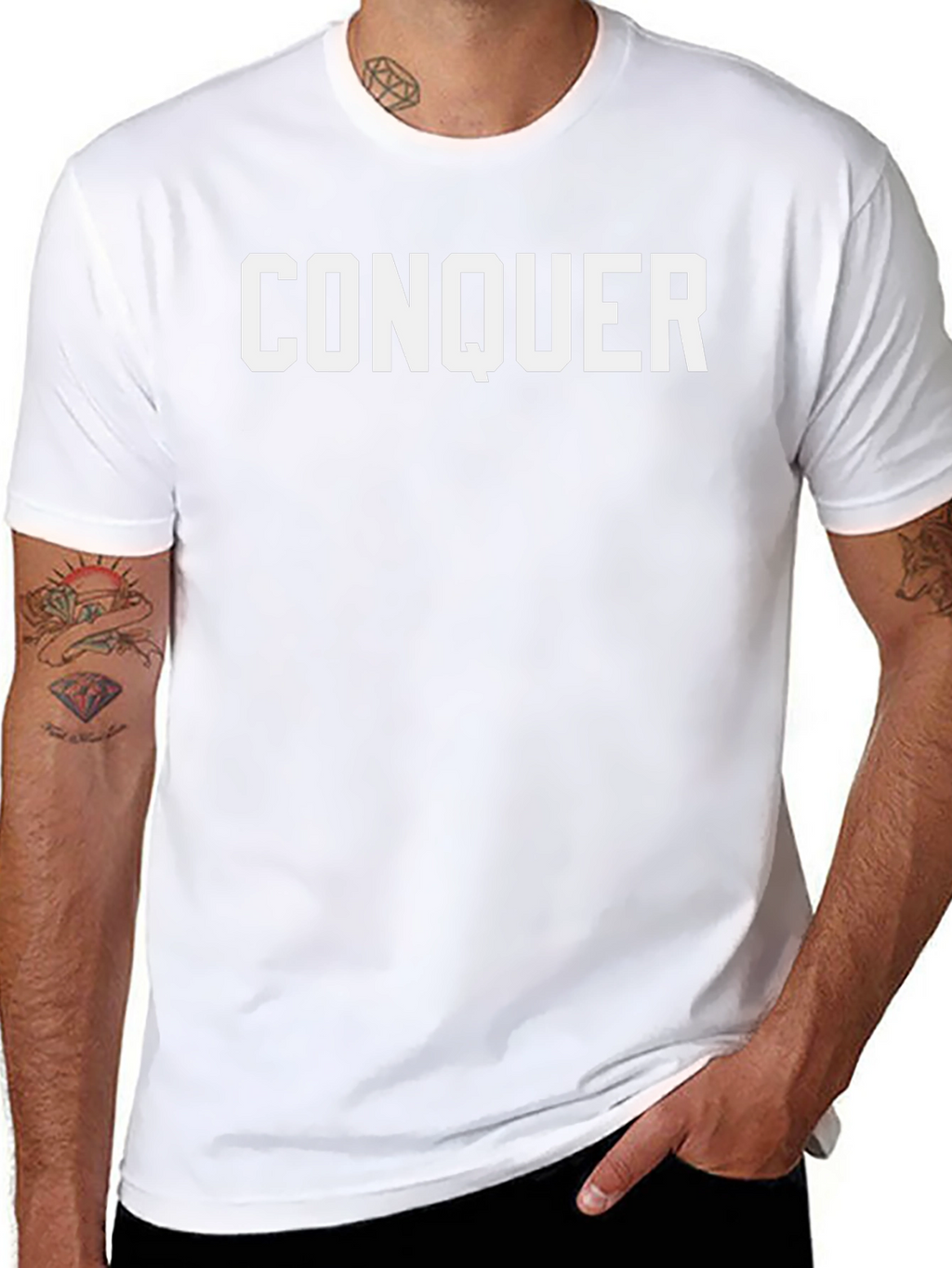 Conquer Graphic Tee - Bold Statement Shirt