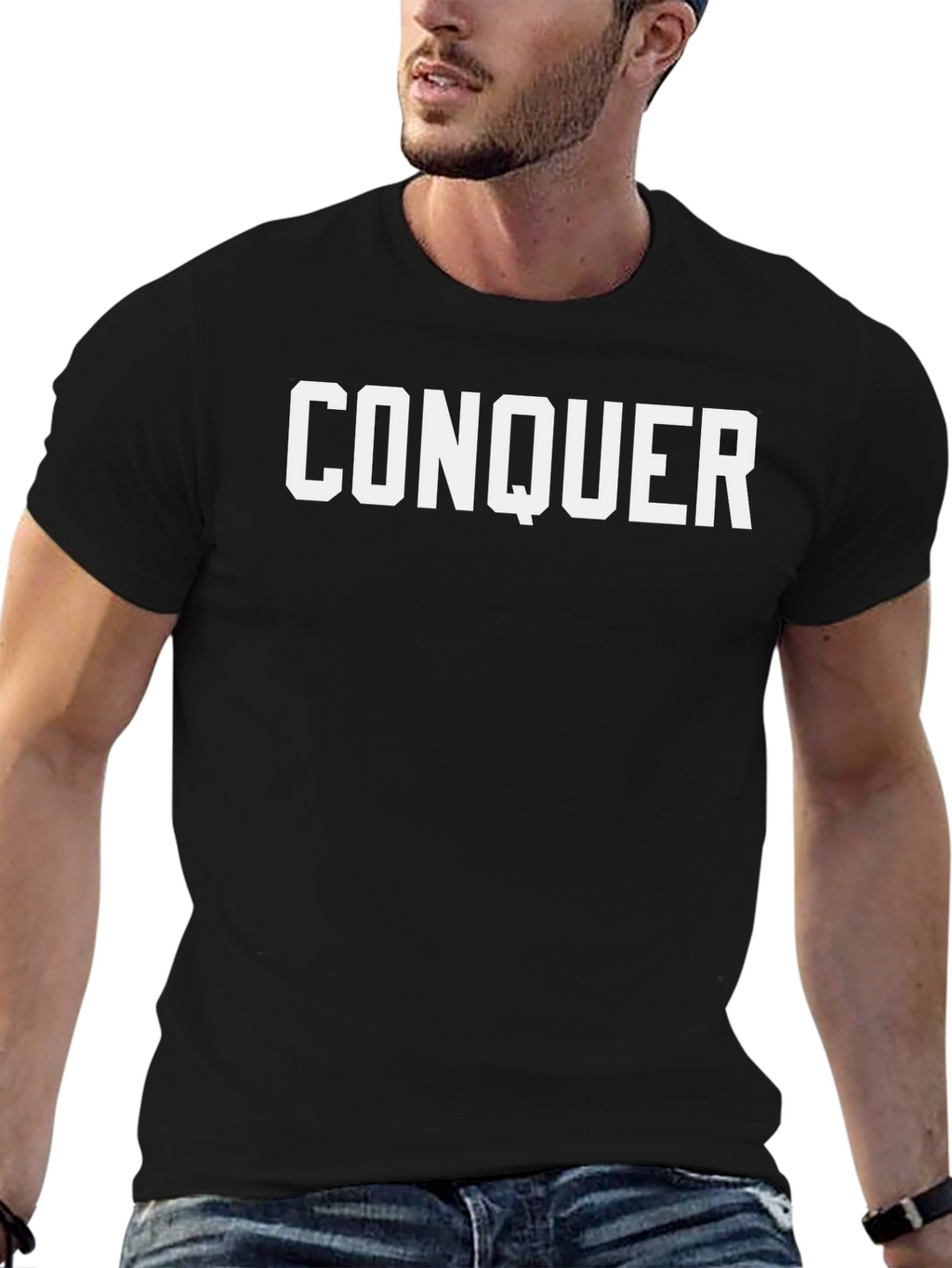 Conquer Graphic Tee - Bold Statement Shirt