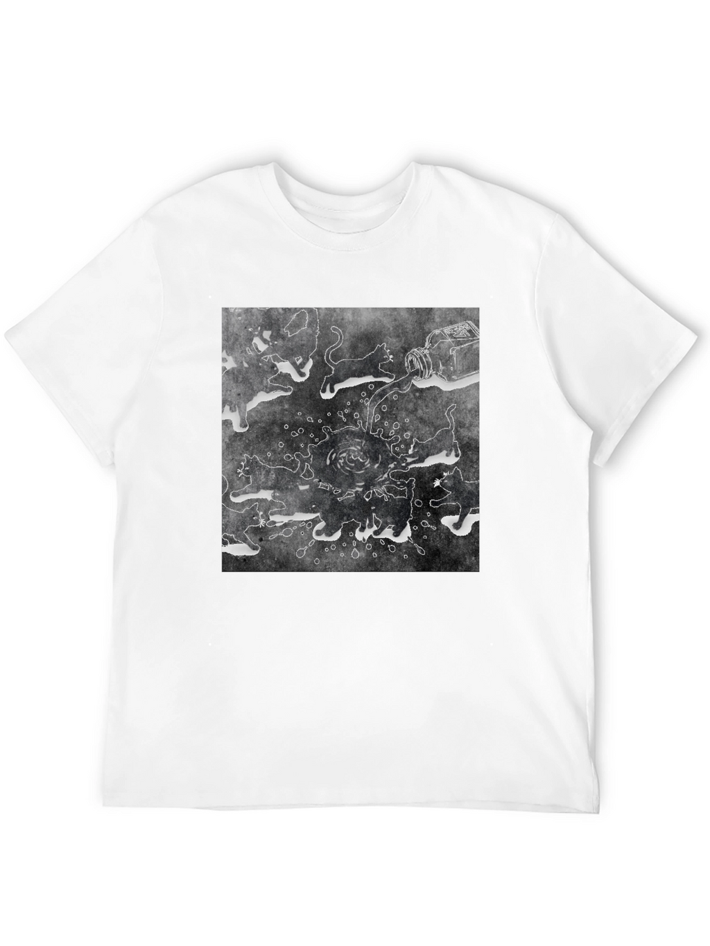 Ink Cats Graphic Tee - Unique Artistic Design