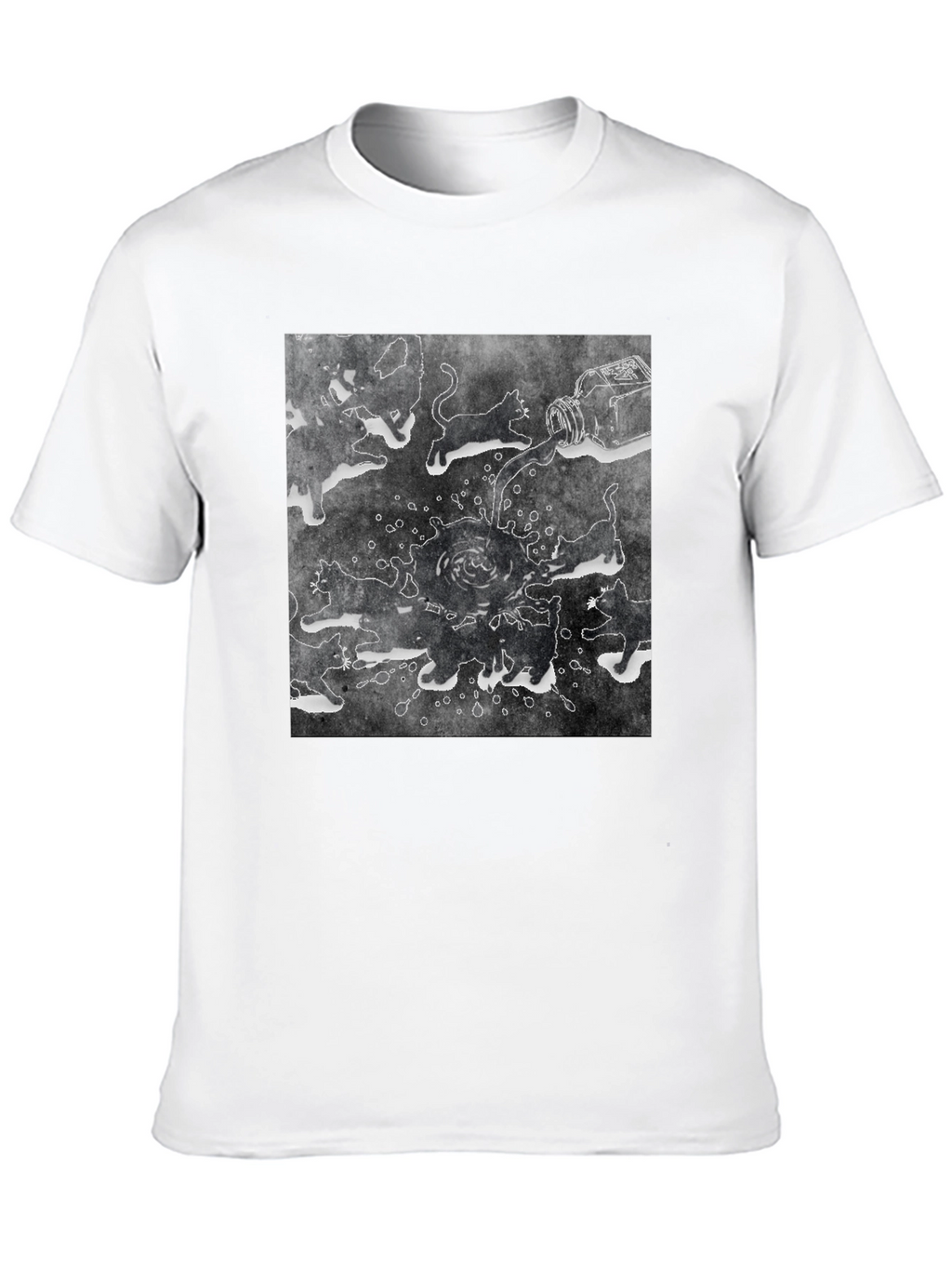 Ink Cats Graphic Tee - Unique Artistic Design