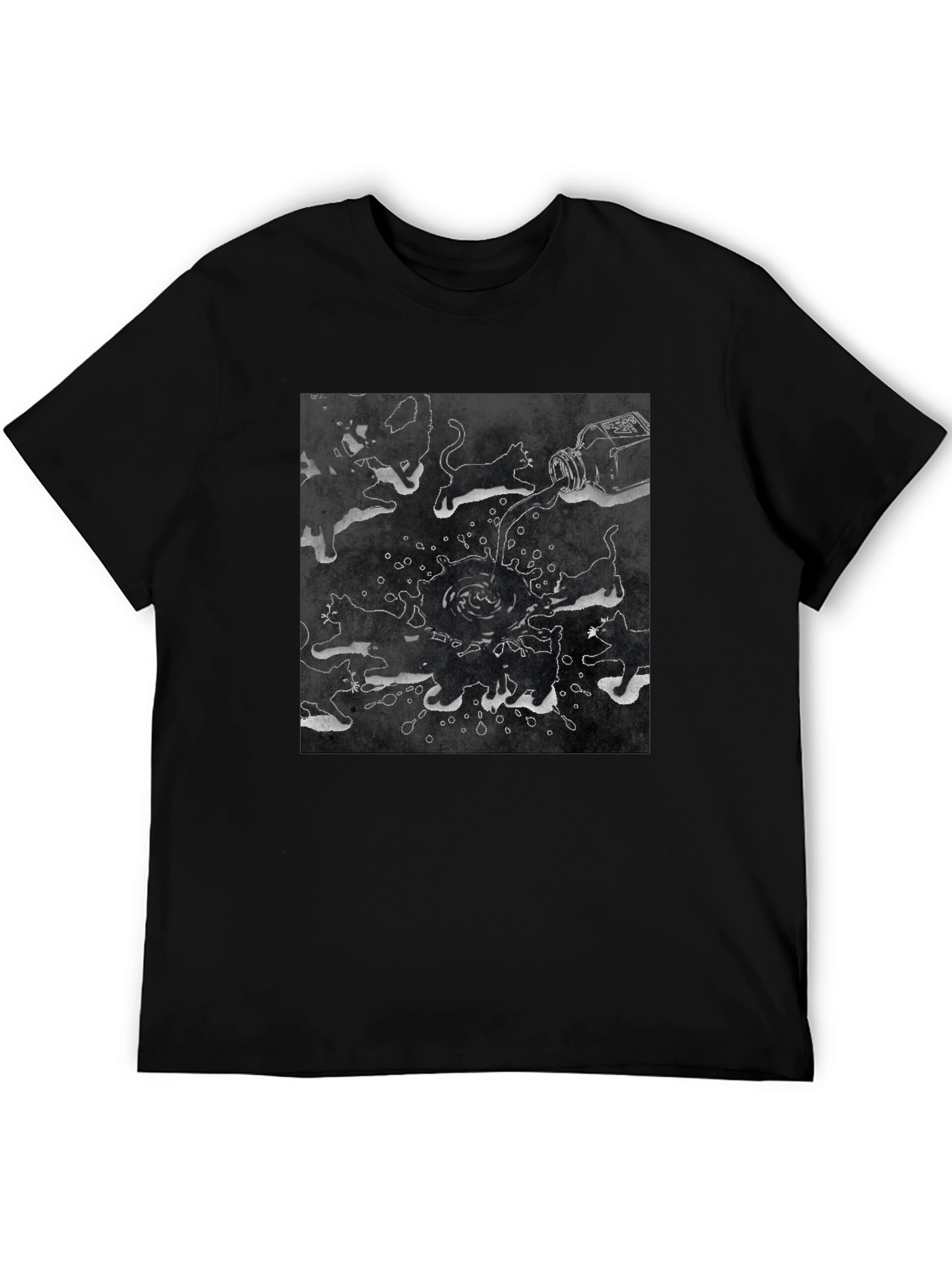 Ink Cats Graphic Tee - Unique Artistic Design