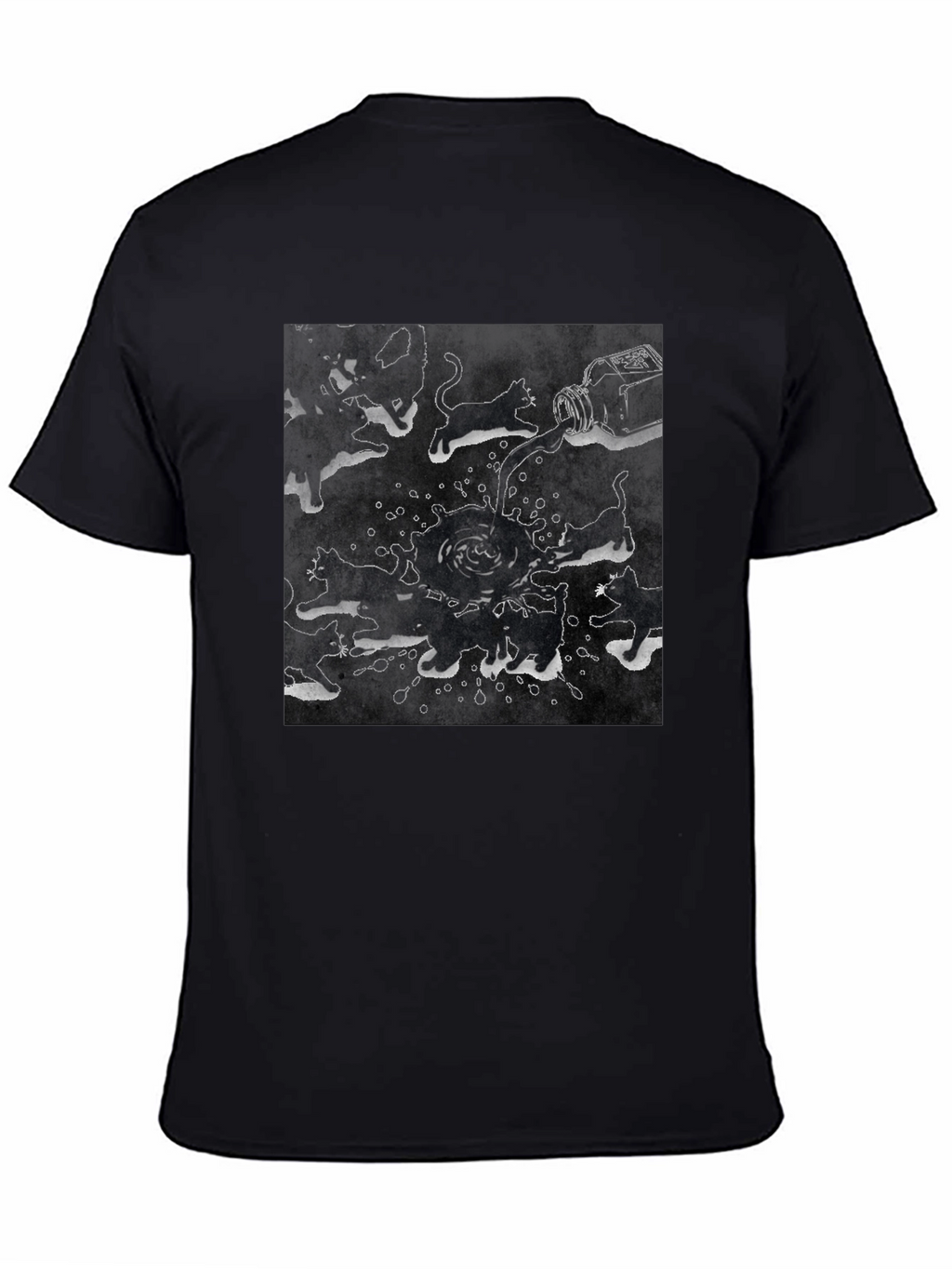 Ink Cats Graphic Tee - Unique Artistic Design