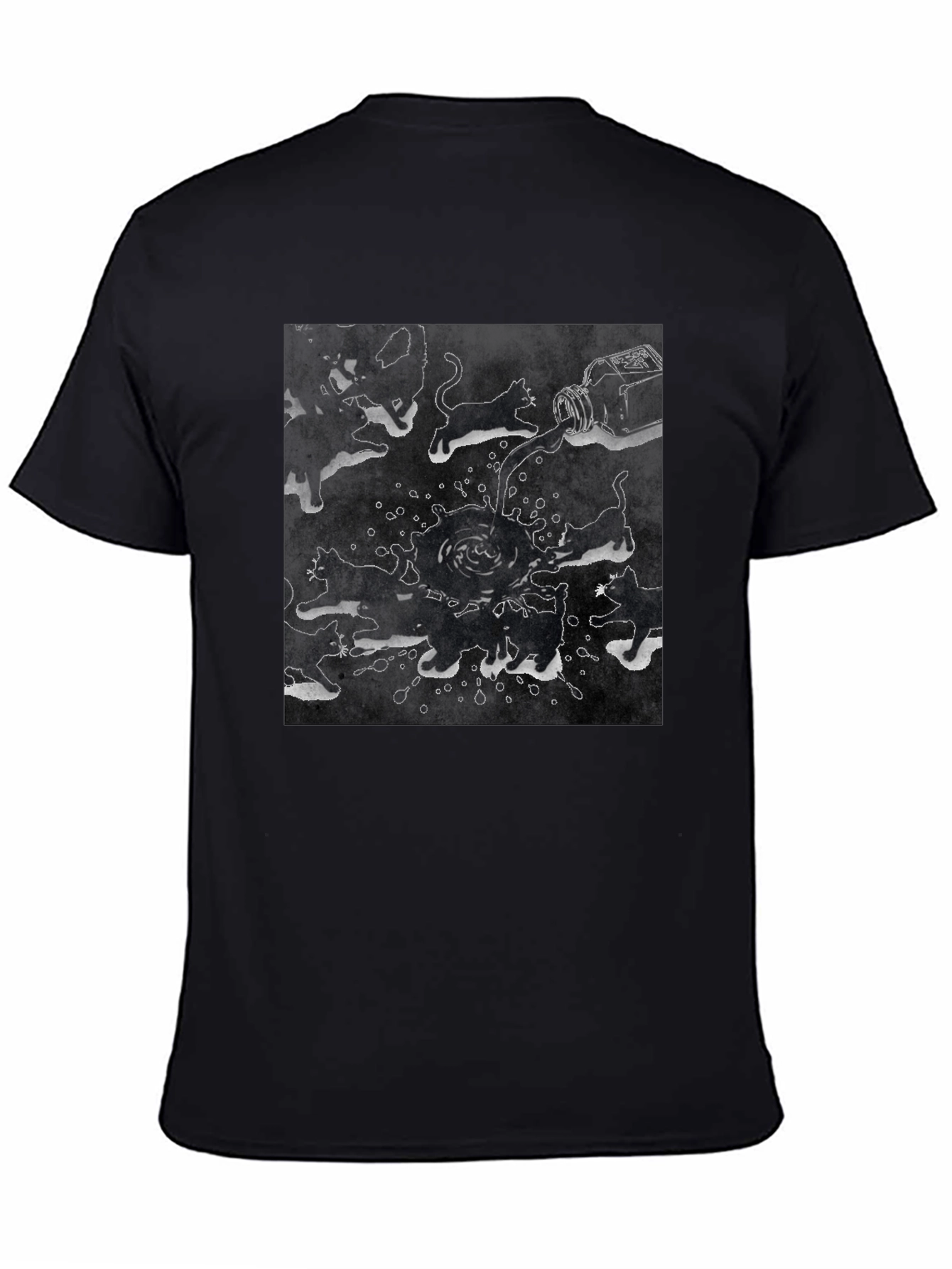 Ink Cats Graphic Tee - Unique Artistic Design