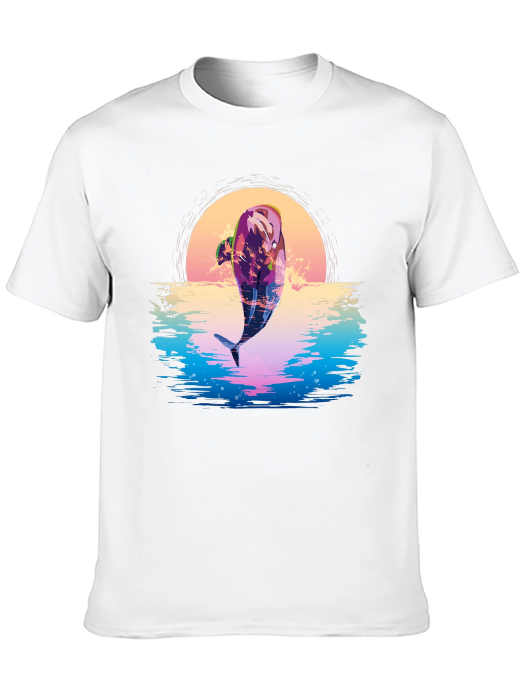 Retro Dolphin Sunset Graphic Tee
