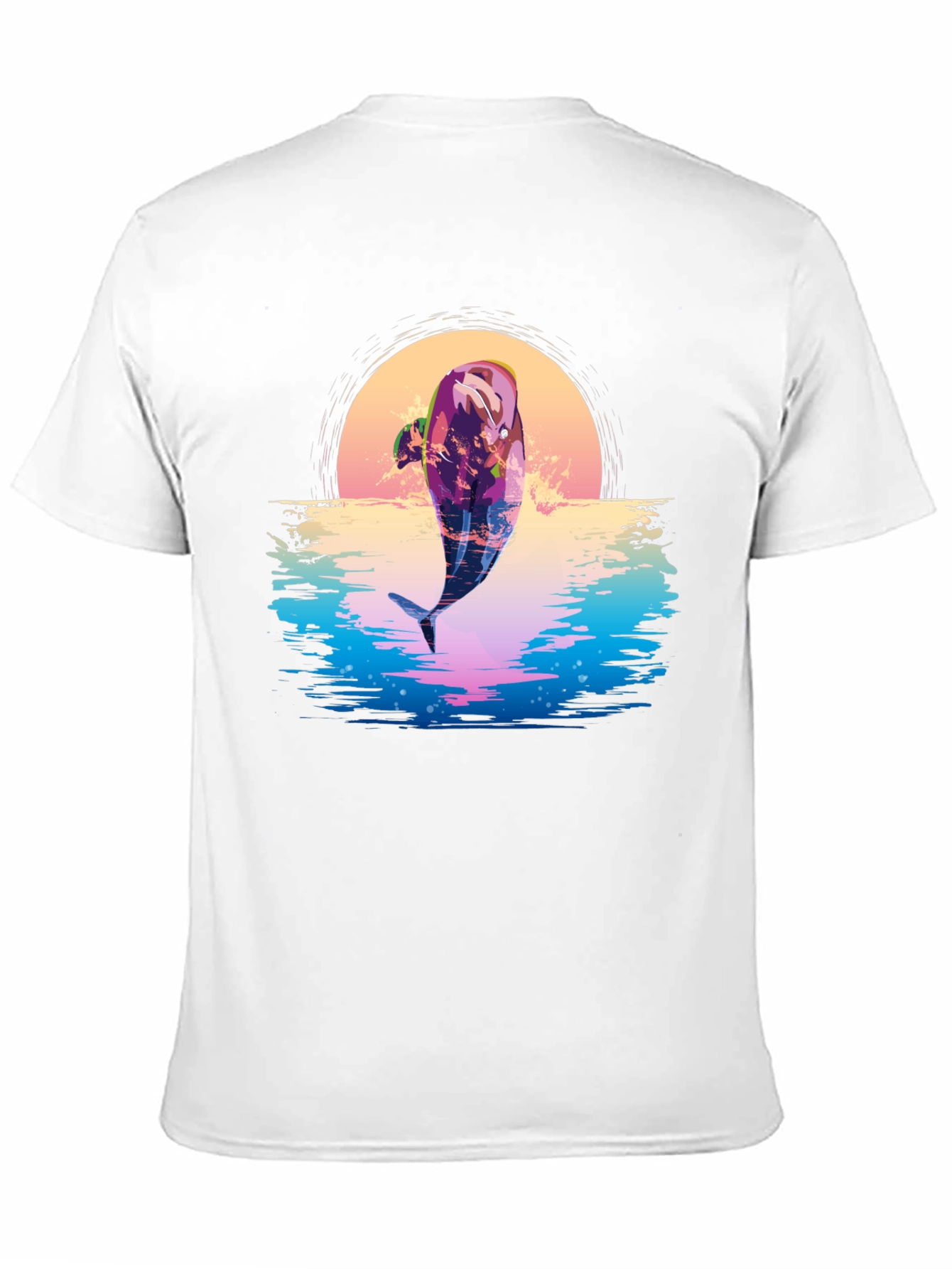 Retro Dolphin Sunset Graphic Tee