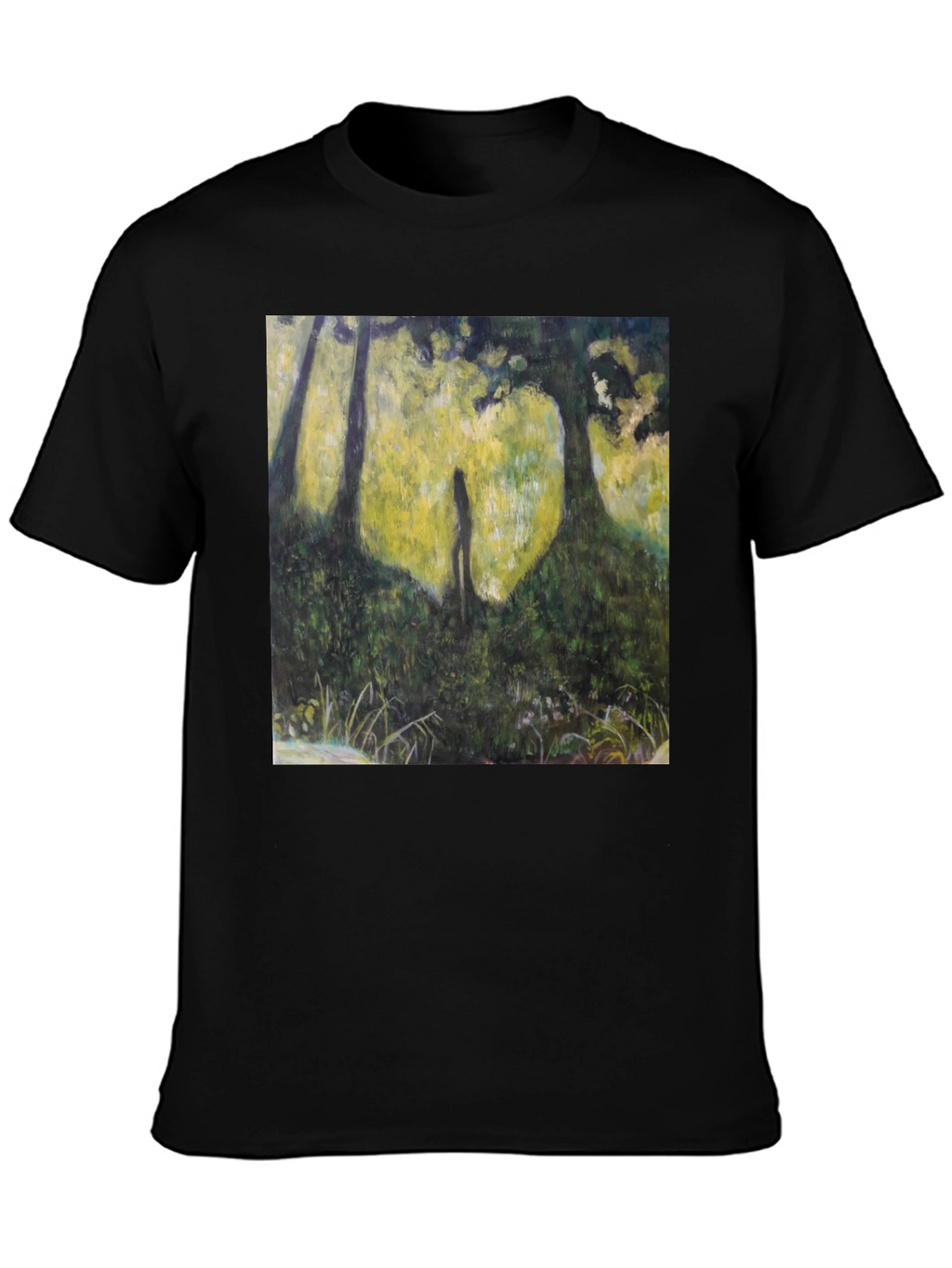 Nature Silhouette Graphic Tee - Soft Black