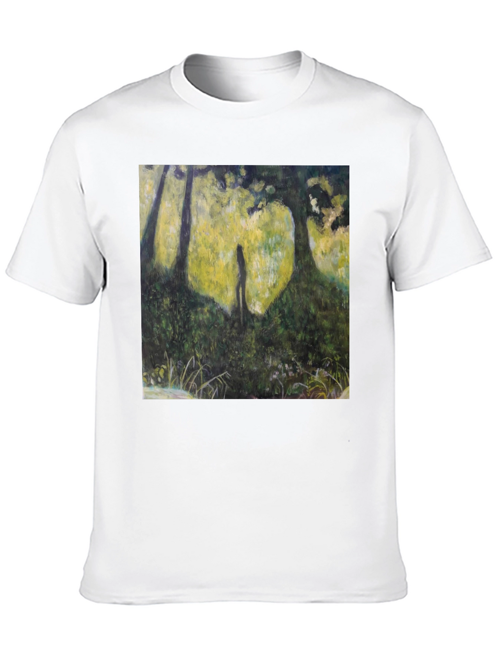 Nature Silhouette Graphic Tee - Soft Black