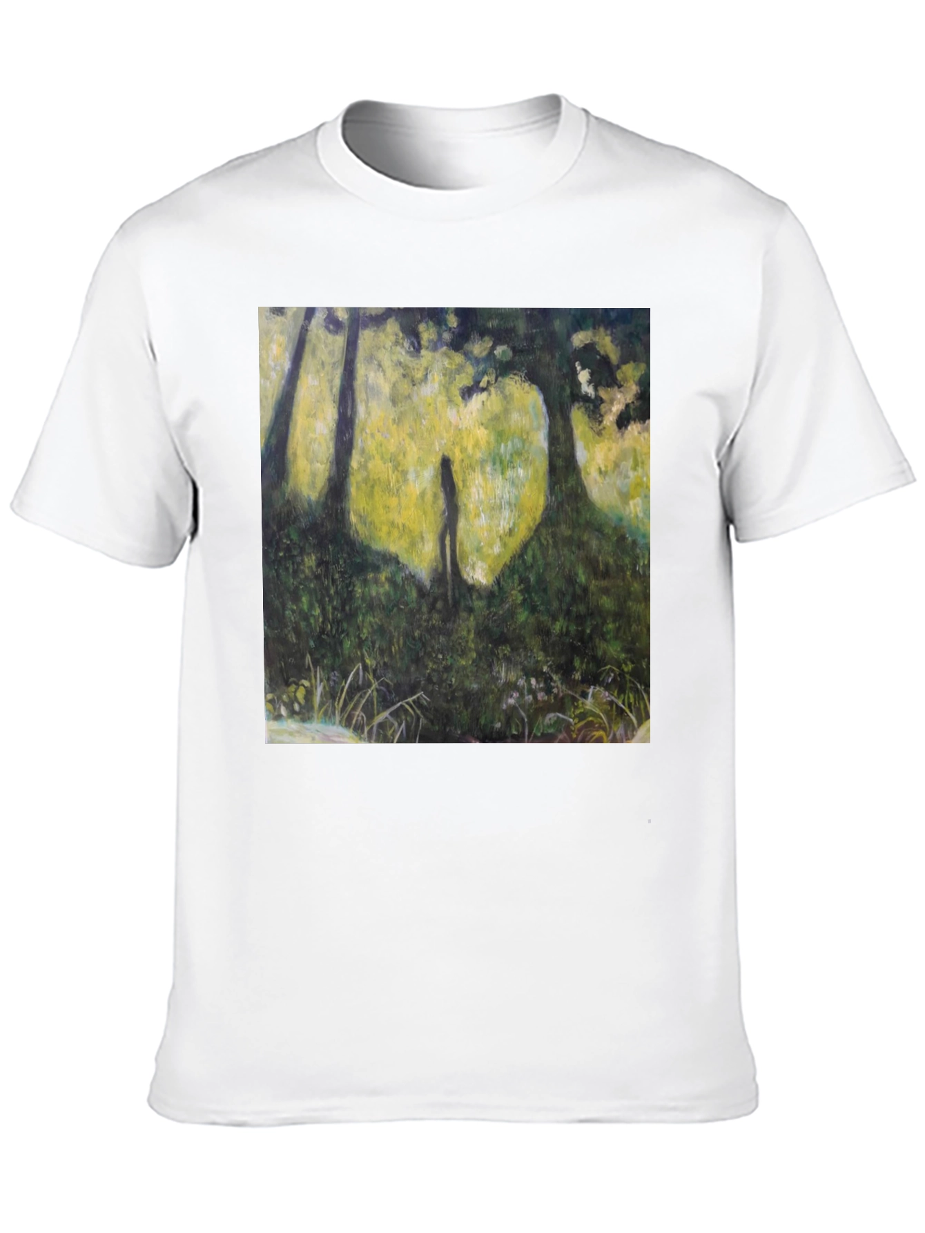 Nature Silhouette Graphic Tee - Soft Black