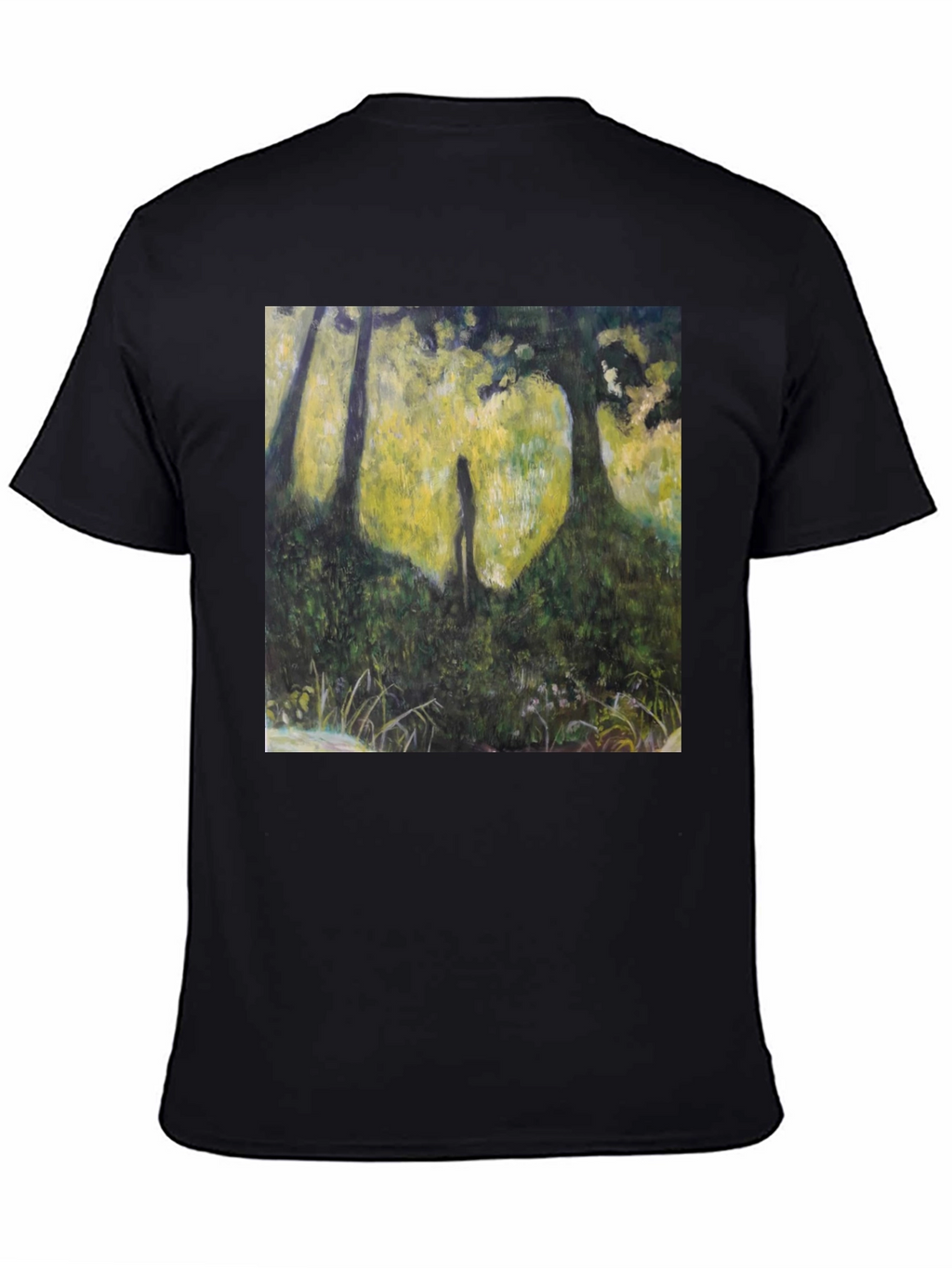 Nature Silhouette Graphic Tee - Soft Black